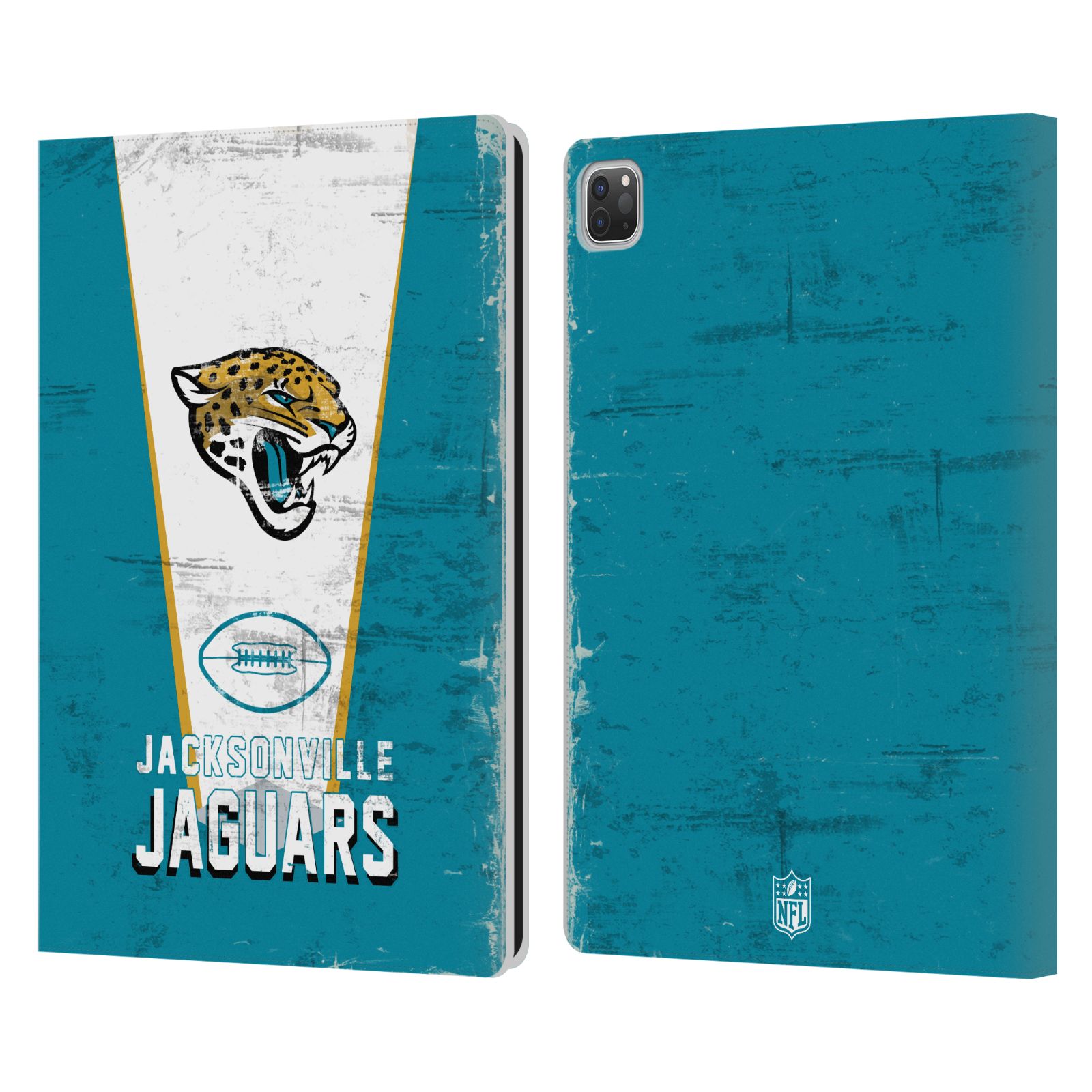 OFFICIAL NFL JACKSONVILLE JAGUARS LOGO ART LEATHER BOOK CASE FOR APPLE iPAD - Picture 7 of 9