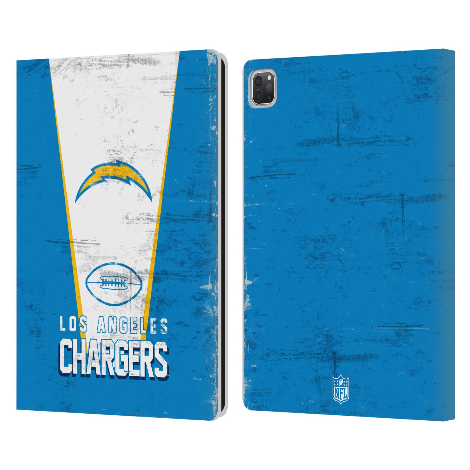 OFFICIAL NFL LOS ANGELES CHARGERS LOGO ART LEATHER BOOK CASE FOR APPLE iPAD
