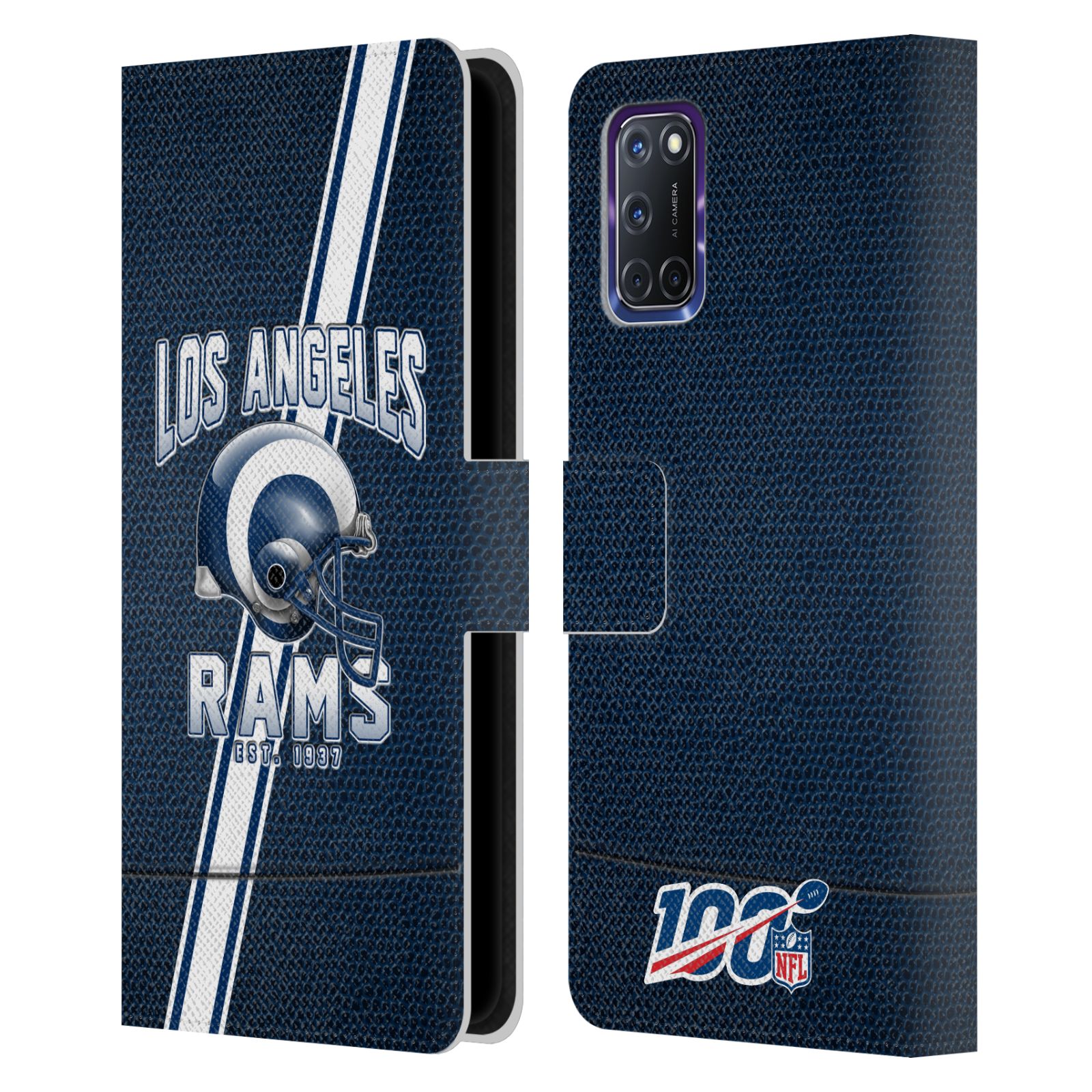 OFFIZIELLE NFL LOS ANGELES RAMS LOGO ART BRIEFTASCHE HUELLE FÜR OPPO HANDYS - Bild 8 von 9
