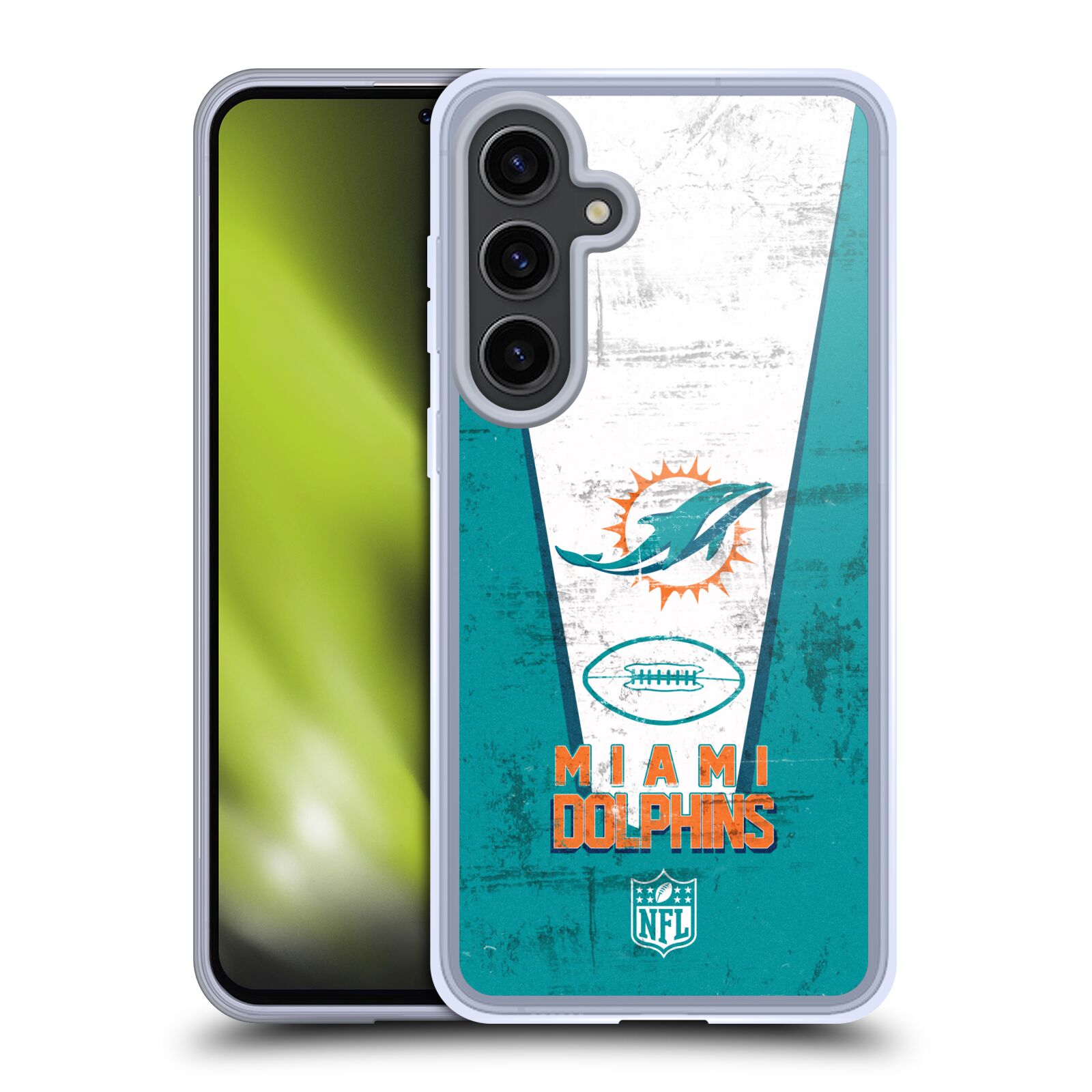 NFL MIAMI DOLPHINS LOGO ART GEL CASE COMPATIBLE WITH SAMSUNG PHONES & MAGSAFE