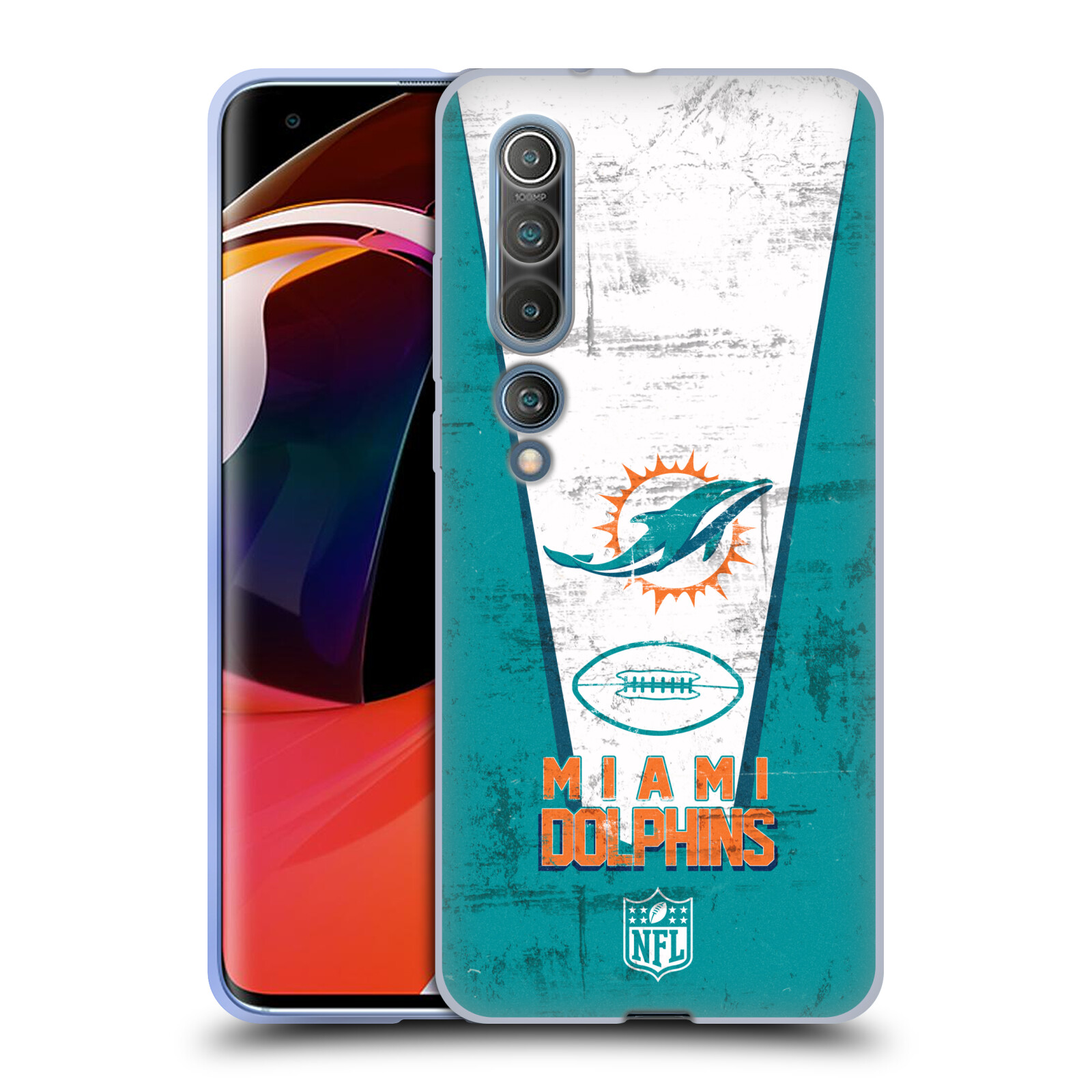 FUNDA OFICIAL DE GEL SUAVE CON LOGOTIPO ARTÍSTICO DE DELFINES MIAMI DE LA NFL PARA TELÉFONOS XIAOMI - Imagen 8 de 10