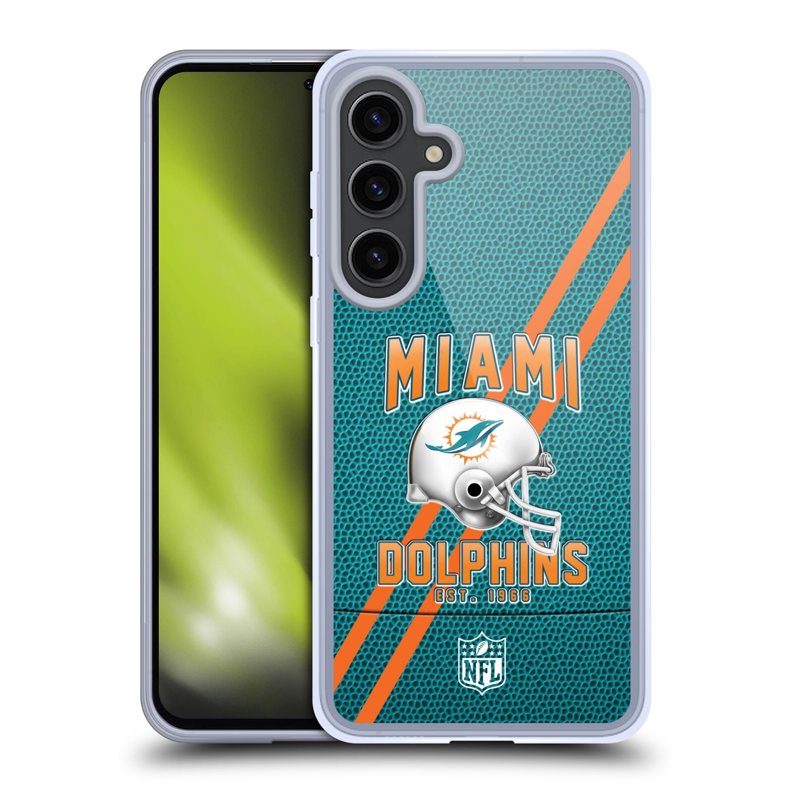 NFL MIAMI DOLPHINS LOGO ART GEL CASE COMPATIBLE WITH SAMSUNG PHONES & MAGSAFE