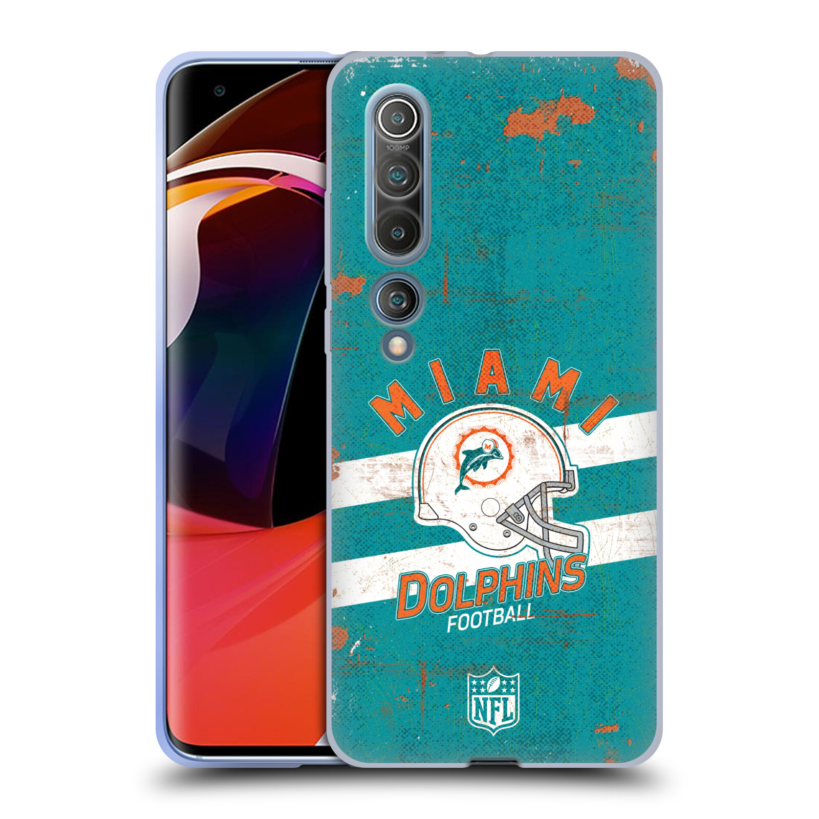 FUNDA OFICIAL DE GEL SUAVE CON LOGOTIPO ARTÍSTICO DE DELFINES MIAMI DE LA NFL PARA TELÉFONOS XIAOMI - Imagen 10 de 10