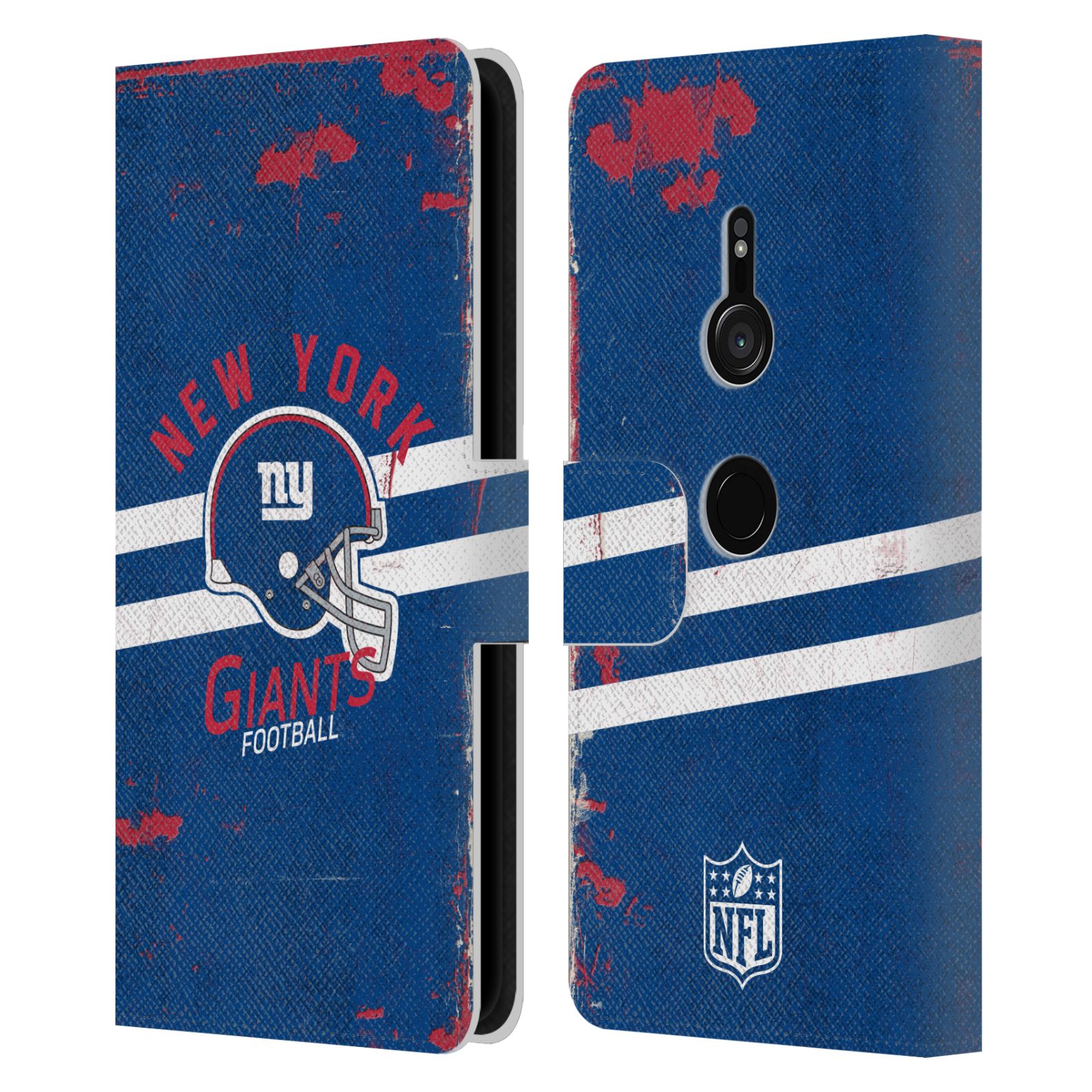 FUNDA BILLETERA OFICIAL DE CUERO CON LOGOTIPO ARTÍSTICO DE LOS GIGANTES DE LA NFL PARA TELÉFONOS SONY 1 - Imagen 9 de 9