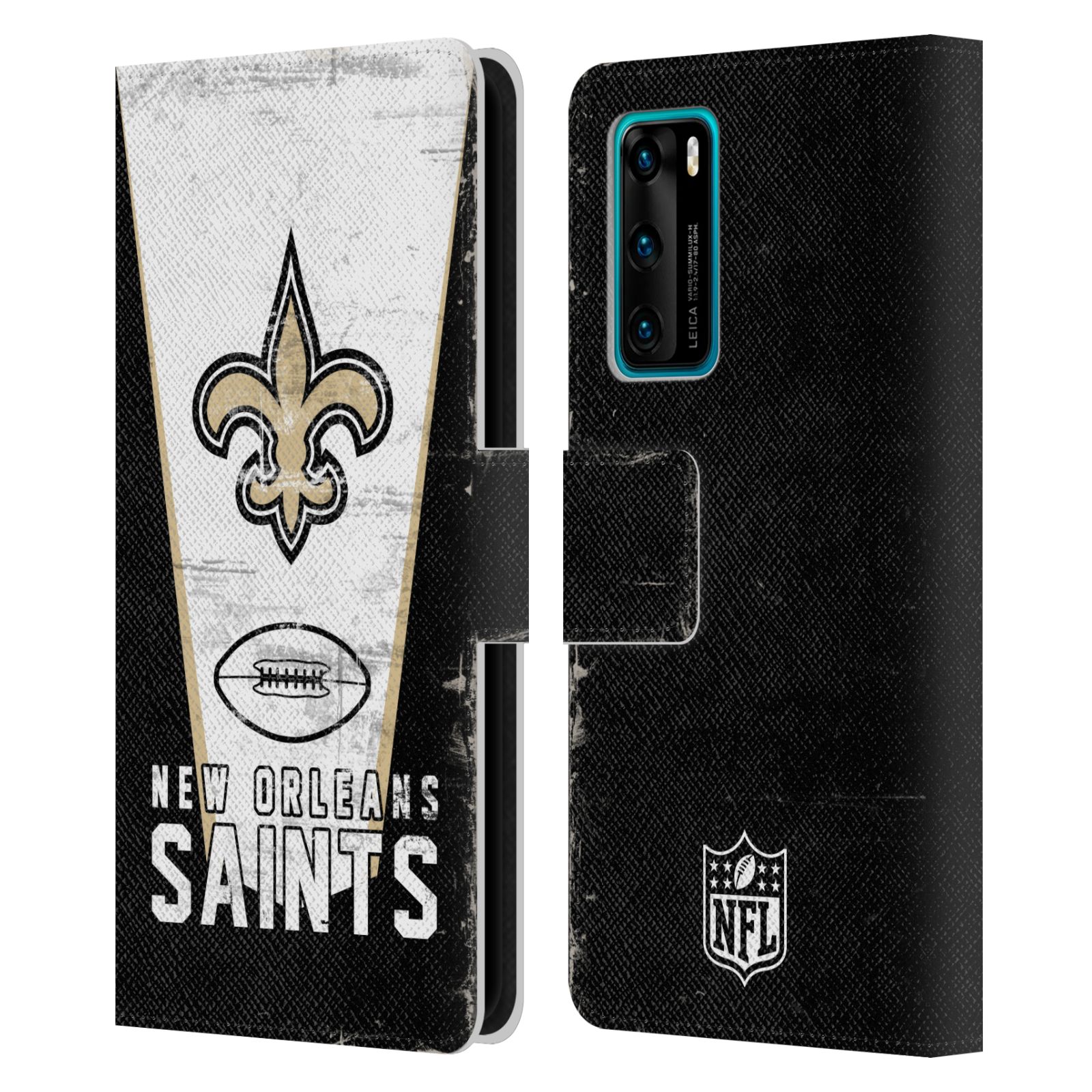 OFFICIAL NFL NEW ORLEANS SAINTS LOGO ART LEATHER BOOK CASE FOR HUAWEI PHONES 4 - Picture 7 of 9