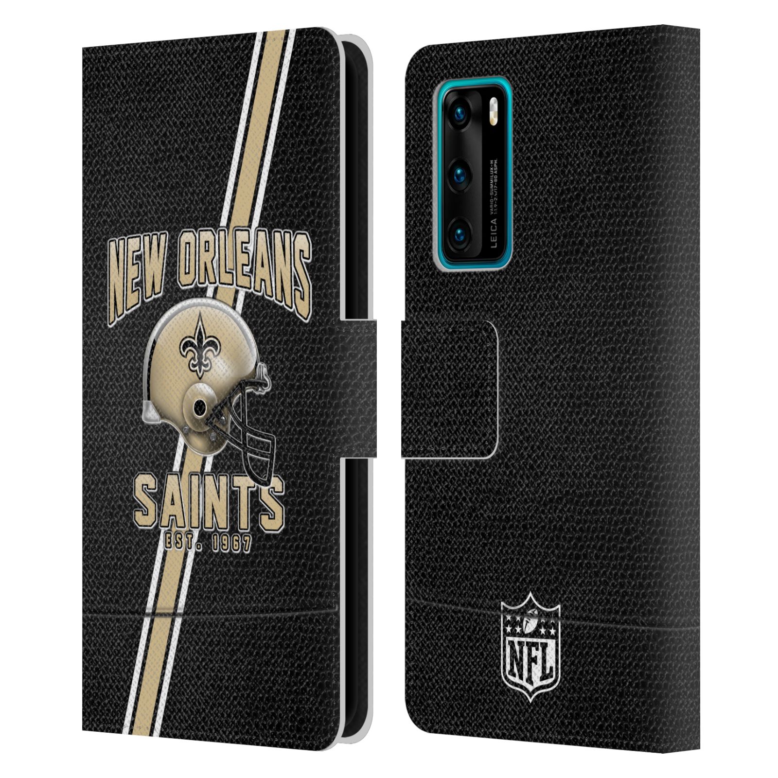 OFFICIAL NFL NEW ORLEANS SAINTS LOGO ART LEATHER BOOK CASE FOR HUAWEI PHONES 4 - Picture 8 of 9