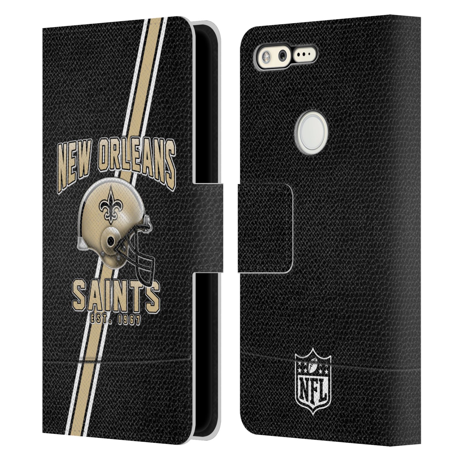 OFFICIAL NFL NEW ORLEANS SAINTS LOGO ART LEATHER BOOK CASE FOR GOOGLE PHONES - 第 8/9 張圖片