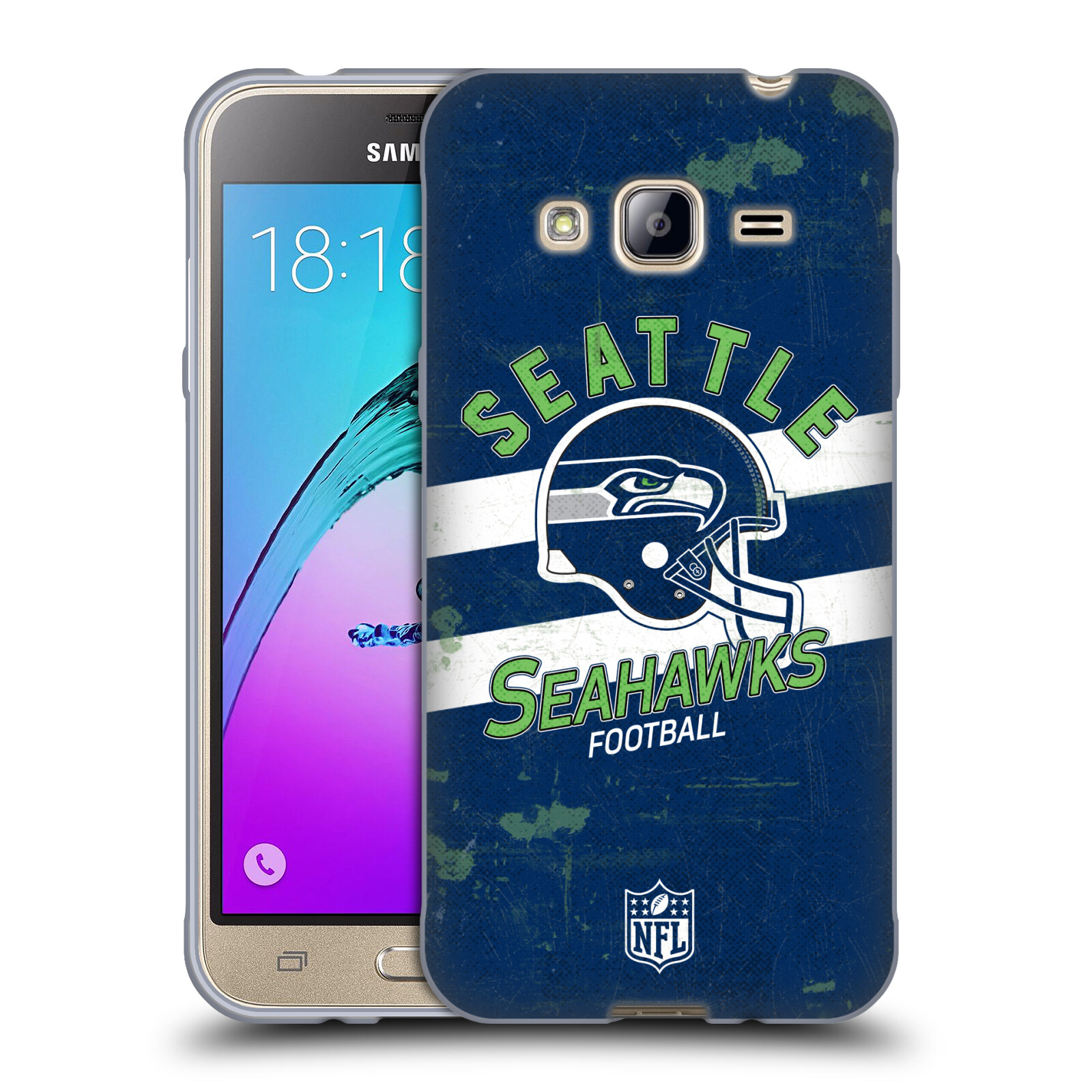 FUNDA OFICIAL DE GEL SUAVE CON LOGOTIPO ARTÍSTICO DE SEATTLE SEAHAWKS PARA TELÉFONOS SAMSUNG 3 - Imagen 10 de 10
