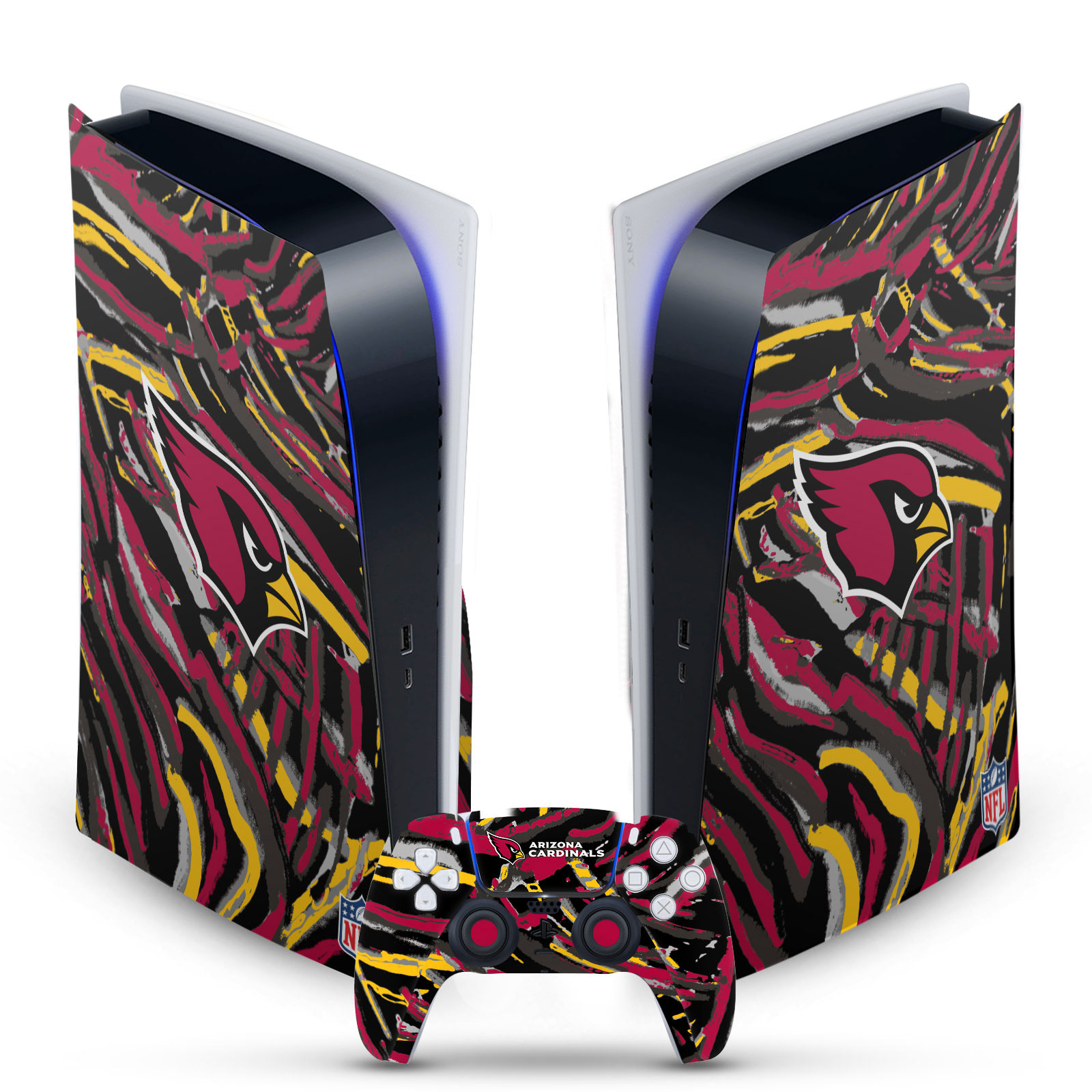 OFFICIAL NFL ARIZONA CARDINALS VINYL SKIN FOR SONY PS5 DIGITAL EDITION BUNDLE