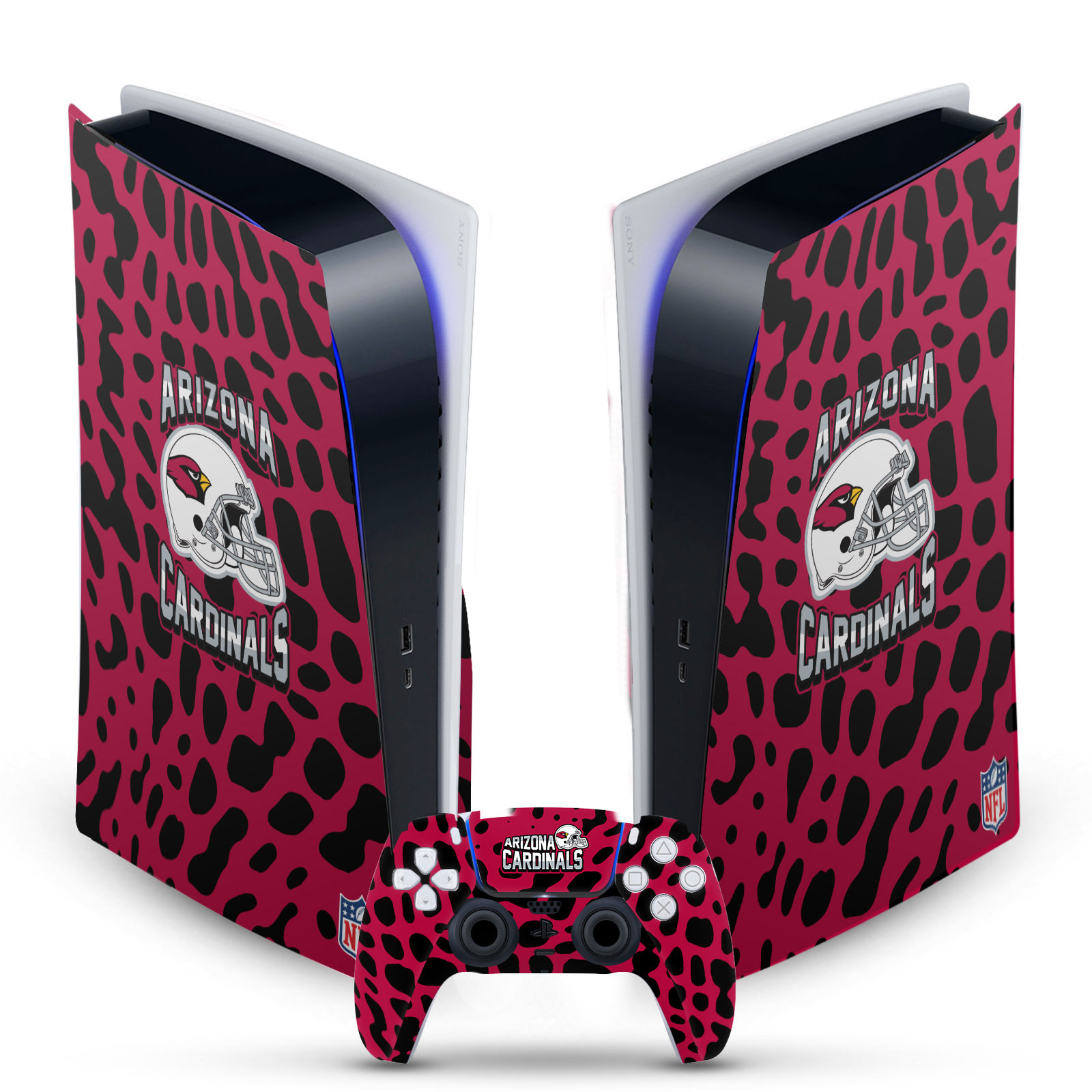 OFFICIAL NFL ARIZONA CARDINALS VINYL SKIN FOR SONY PS5 DIGITAL EDITION BUNDLE