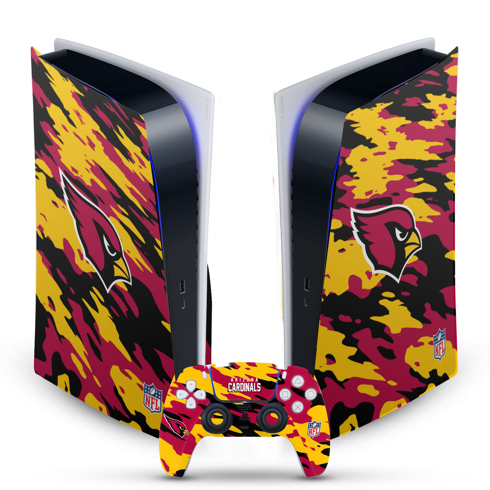 OFFICIAL NFL ARIZONA CARDINALS VINYL SKIN FOR SONY PS5 DIGITAL EDITION BUNDLE