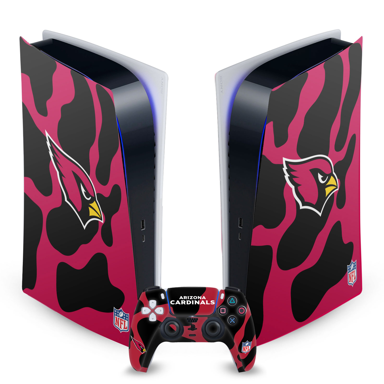 OFFICIAL NFL ARIZONA CARDINALS VINYL SKIN FOR SONY PS5 DIGITAL EDITION BUNDLE