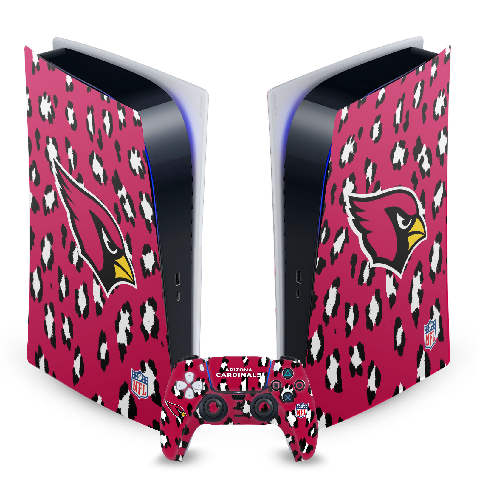 OFFICIAL NFL ARIZONA CARDINALS VINYL SKIN FOR SONY PS5 DIGITAL EDITION BUNDLE