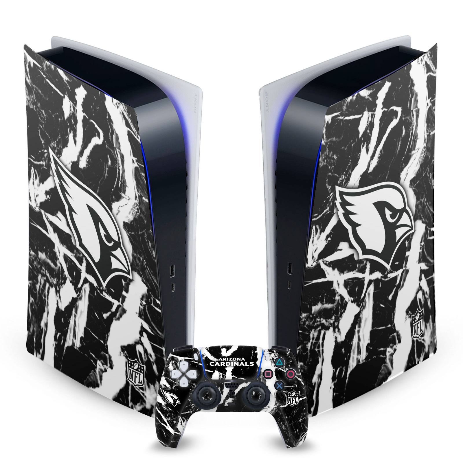 OFFICIAL NFL ARIZONA CARDINALS VINYL SKIN FOR SONY PS5 DIGITAL EDITION BUNDLE