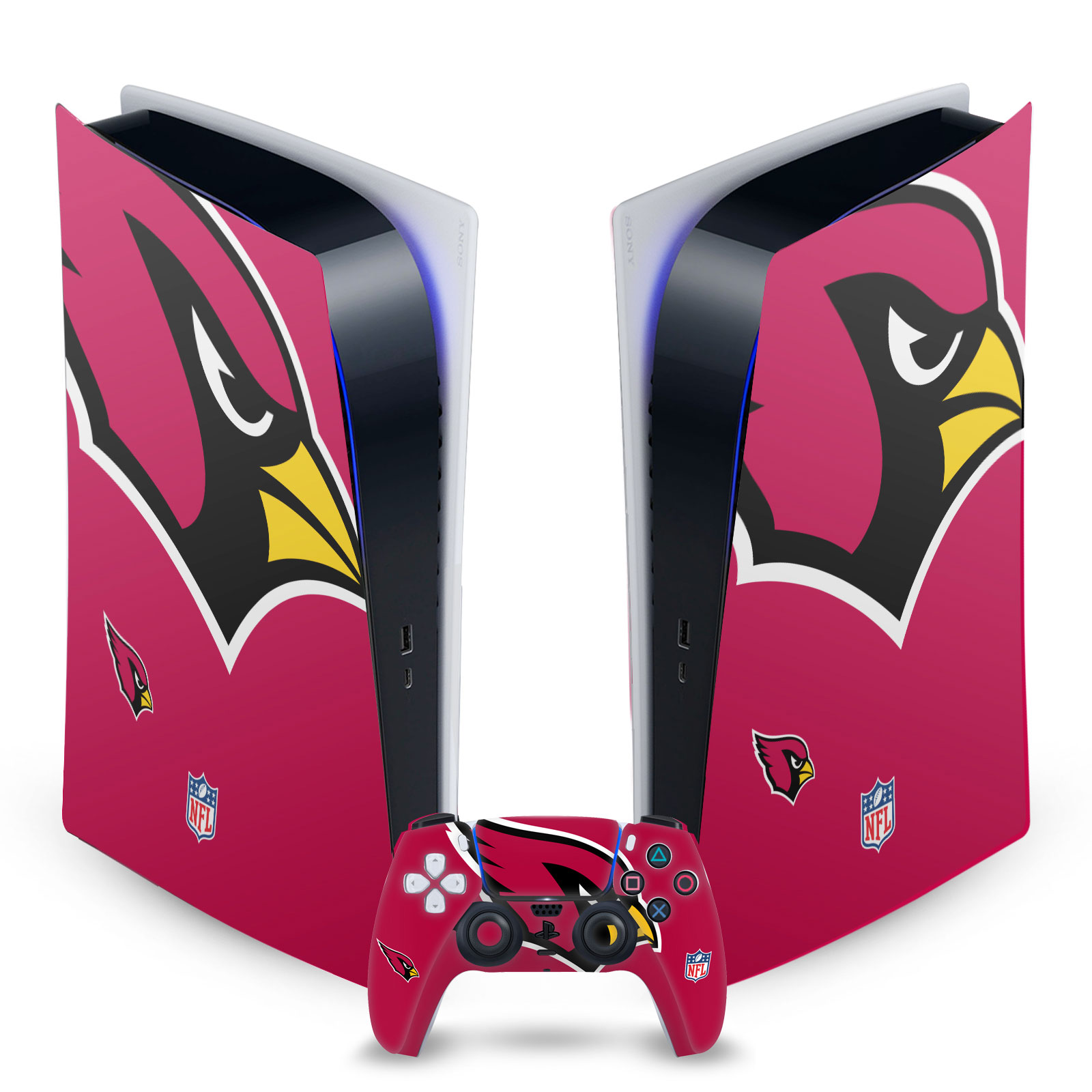 OFFICIAL NFL ARIZONA CARDINALS VINYL SKIN FOR SONY PS5 DIGITAL EDITION BUNDLE