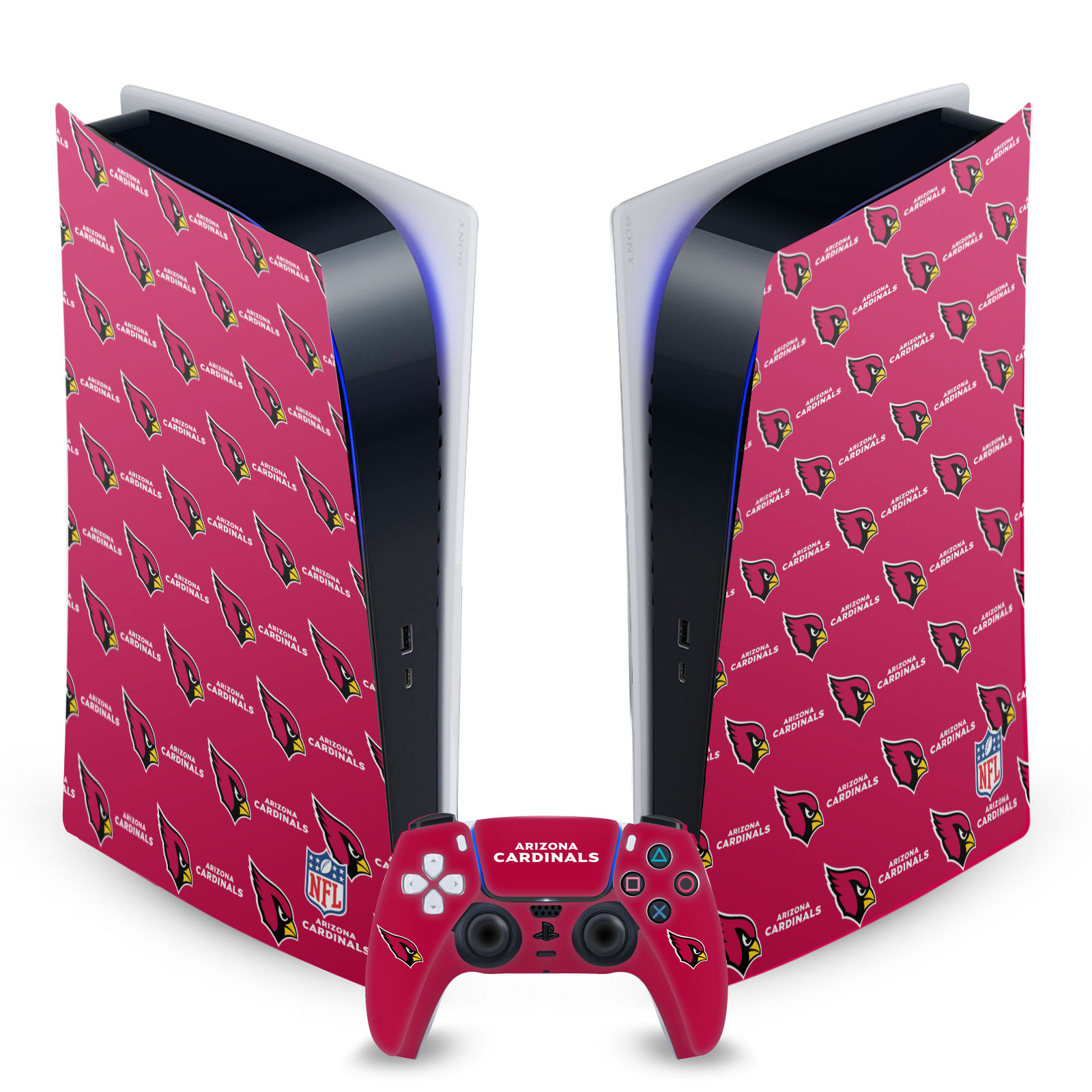 OFFICIAL NFL ARIZONA CARDINALS VINYL SKIN FOR SONY PS5 DIGITAL EDITION BUNDLE