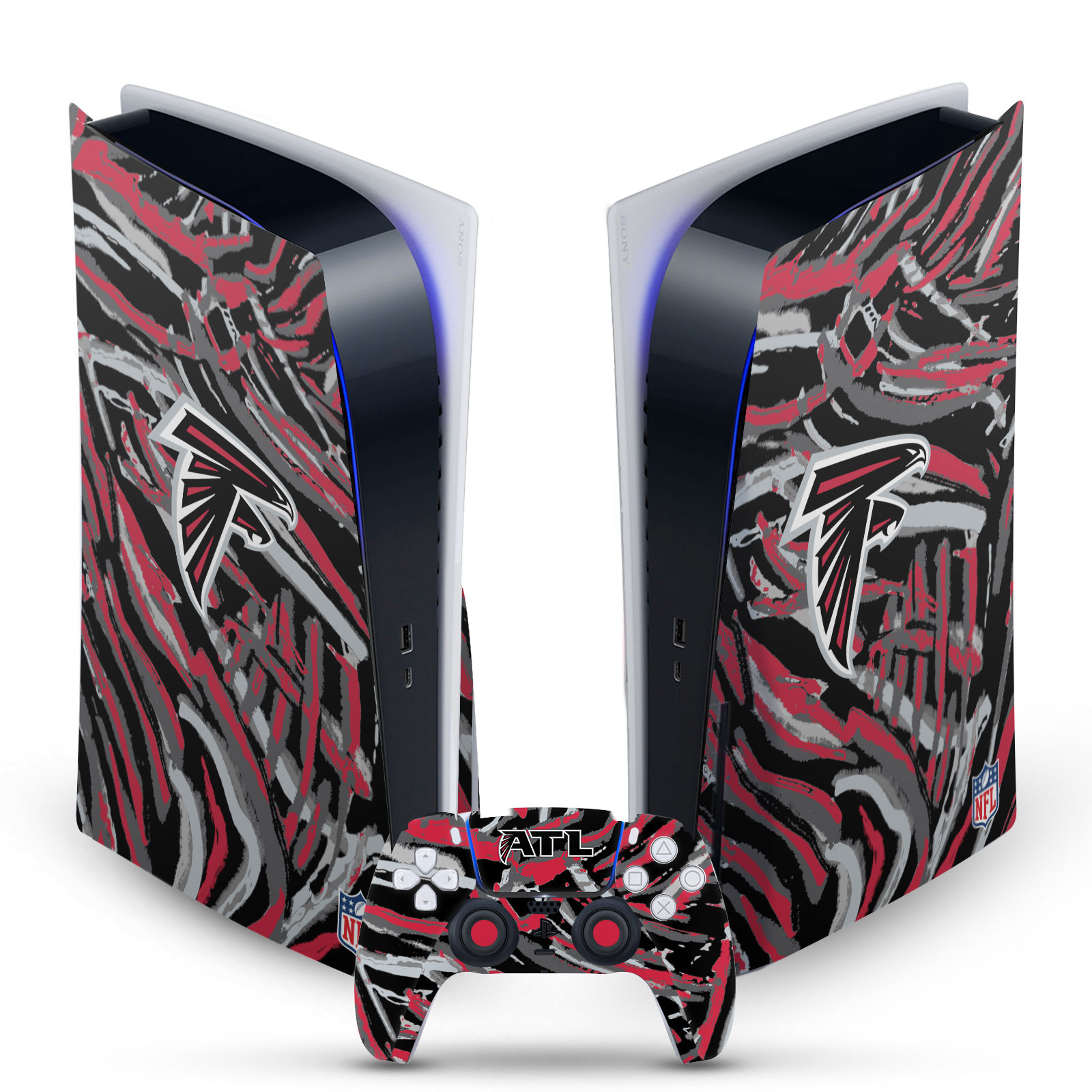 OFFICIAL NFL ATLANTA FALCONS VINYL SKIN DECAL FOR SONY PS5 DISC EDITION BUNDLE