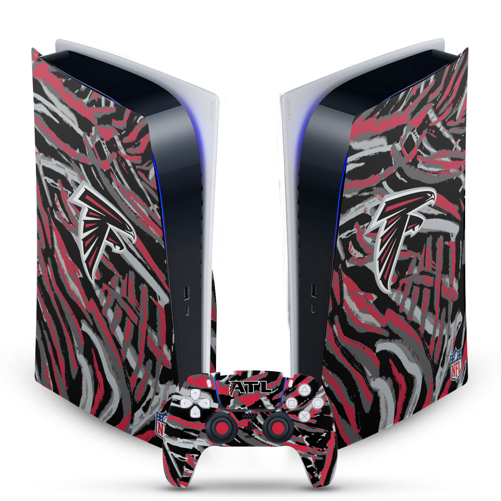 OFFICIAL NFL ATLANTA FALCONS VINYL SKIN FOR SONY PS5 DIGITAL EDITION BUNDLE