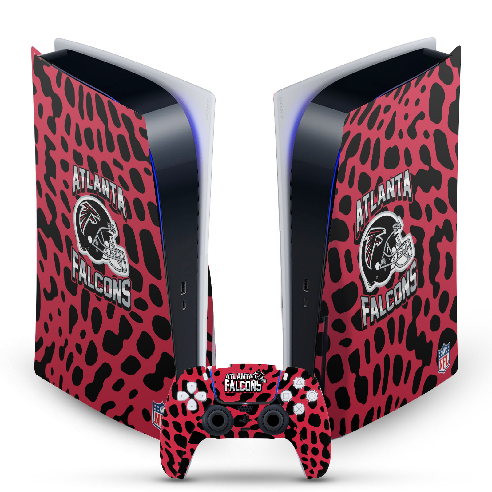 OFFICIAL NFL ATLANTA FALCONS VINYL SKIN DECAL FOR SONY PS5 DISC EDITION BUNDLE