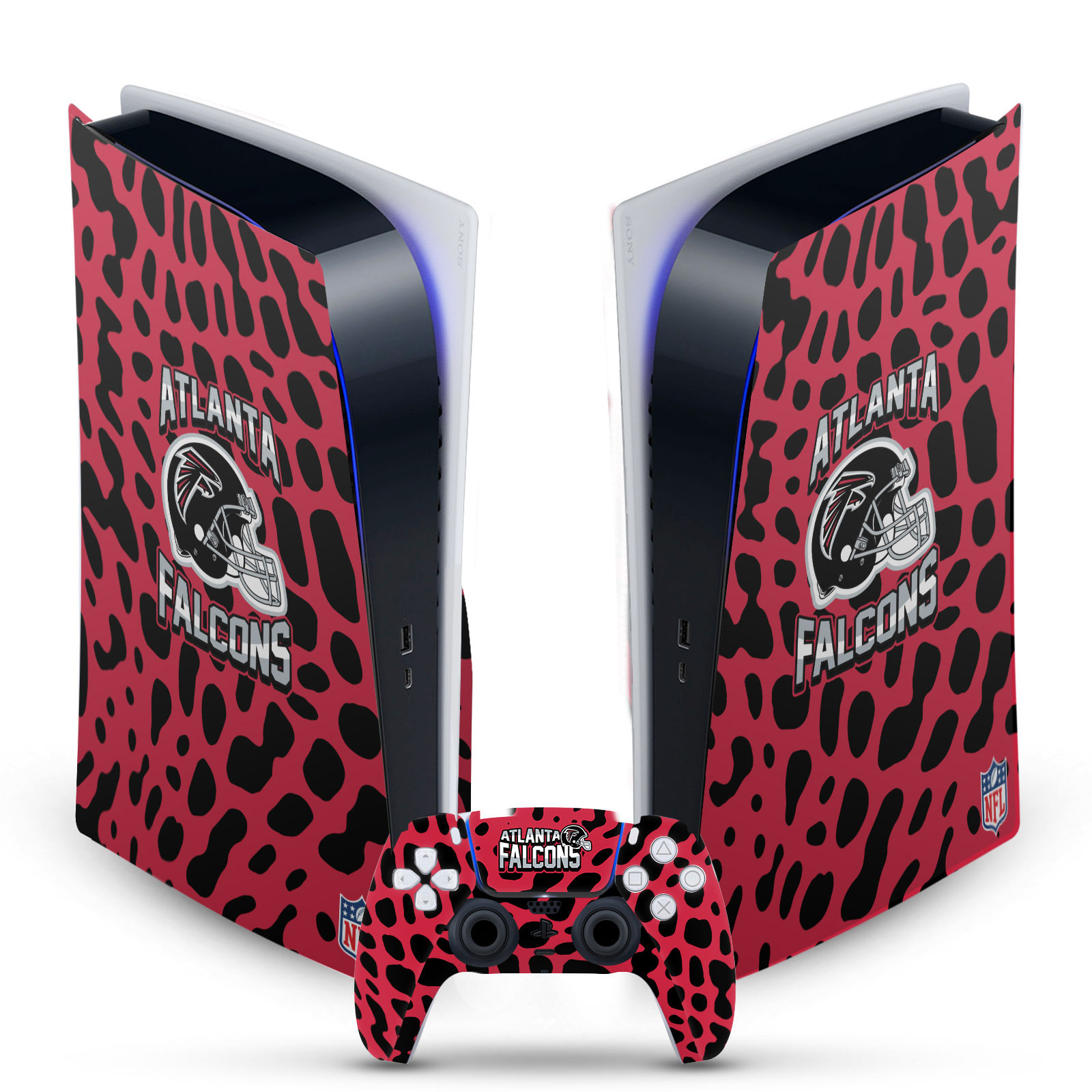 OFFICIAL NFL ATLANTA FALCONS VINYL SKIN FOR SONY PS5 DIGITAL EDITION BUNDLE