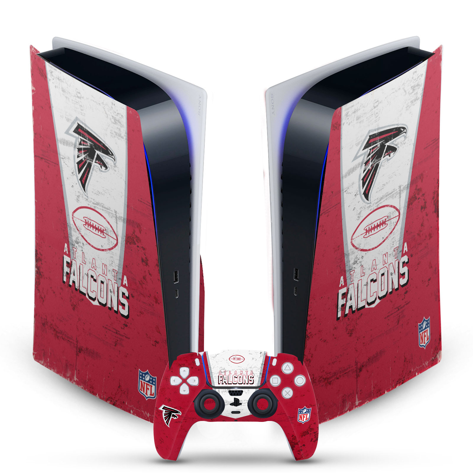 OFFICIAL NFL ATLANTA FALCONS VINYL SKIN FOR SONY PS5 DIGITAL EDITION BUNDLE