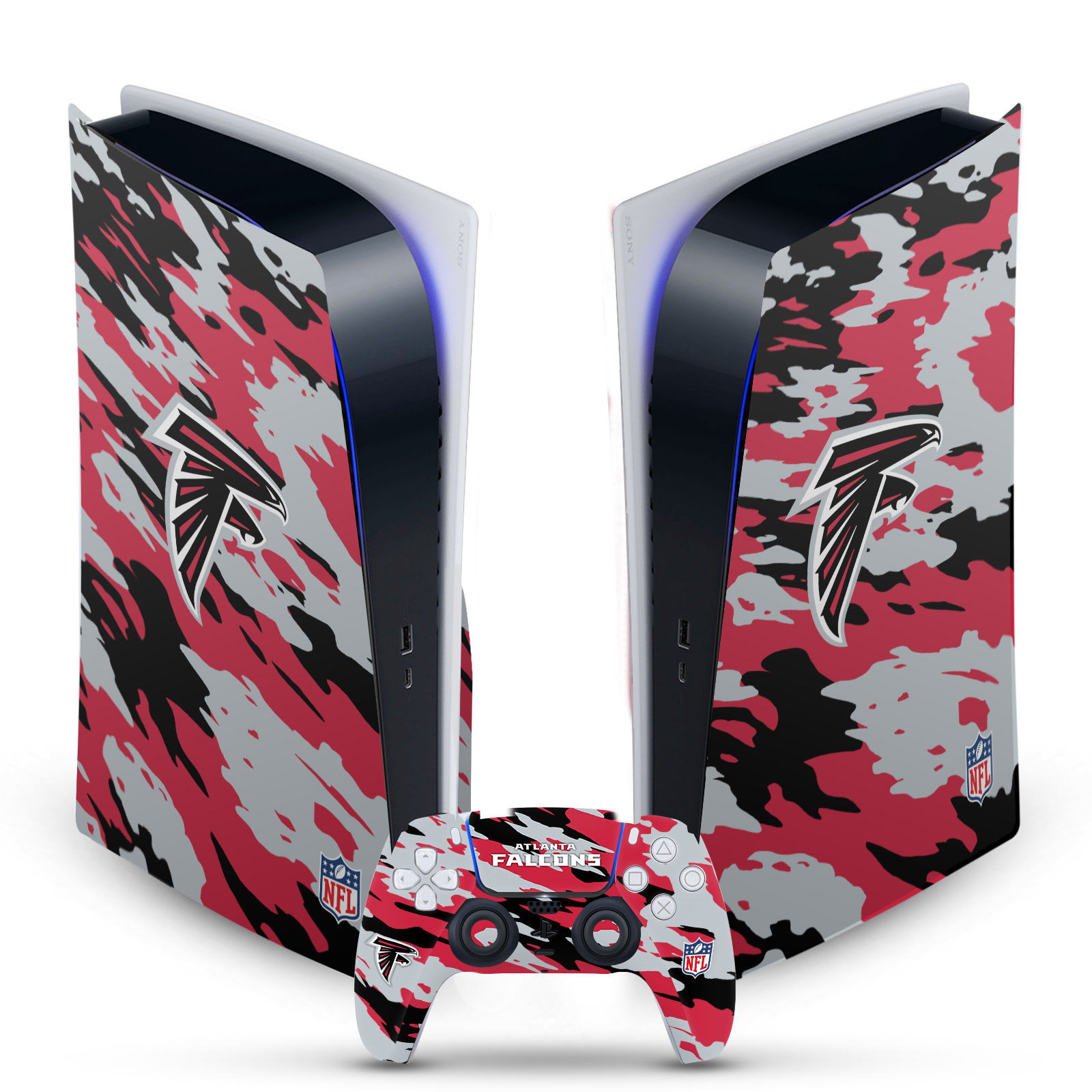 OFFICIAL NFL ATLANTA FALCONS VINYL SKIN FOR SONY PS5 DIGITAL EDITION BUNDLE