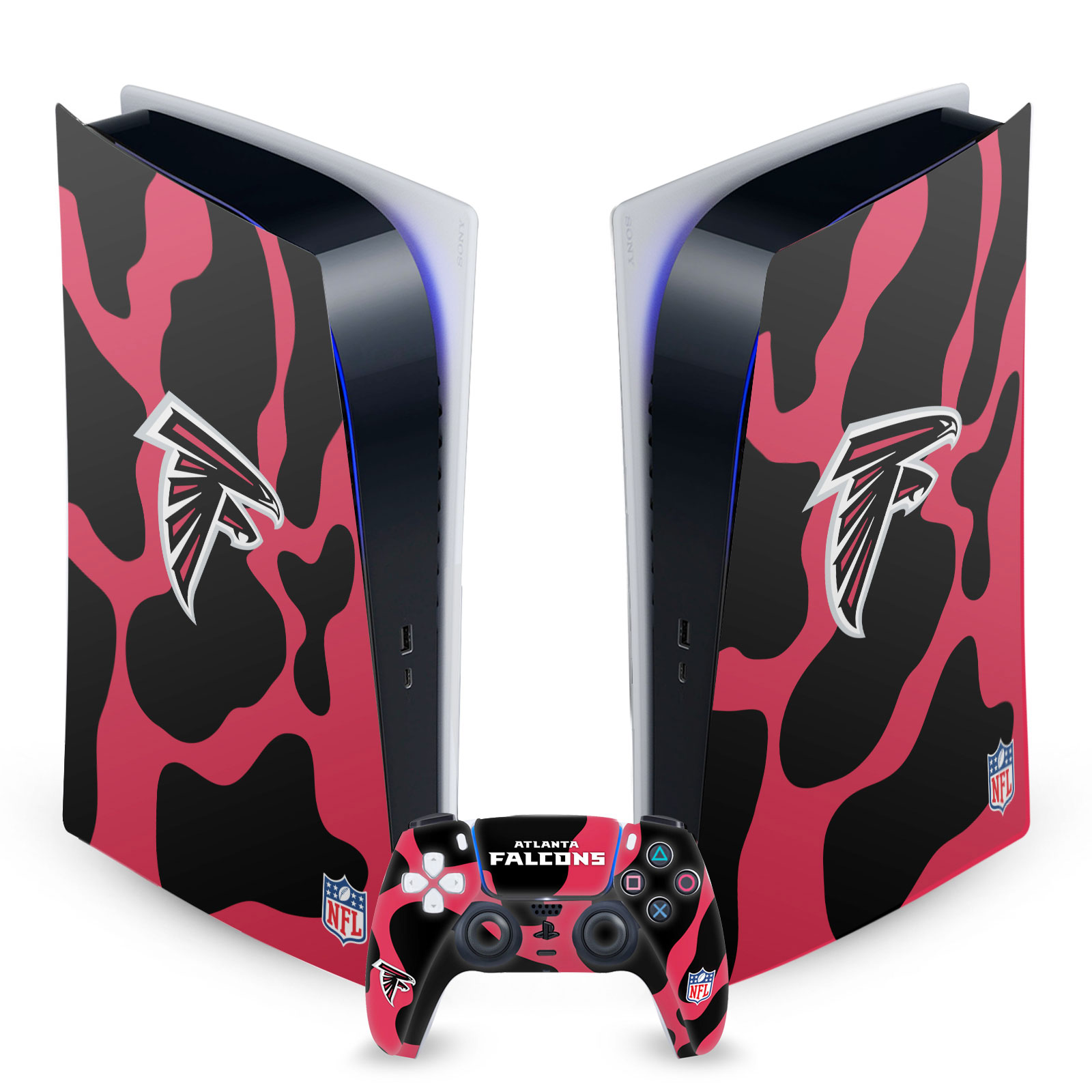 OFFICIAL NFL ATLANTA FALCONS VINYL SKIN FOR SONY PS5 DIGITAL EDITION BUNDLE