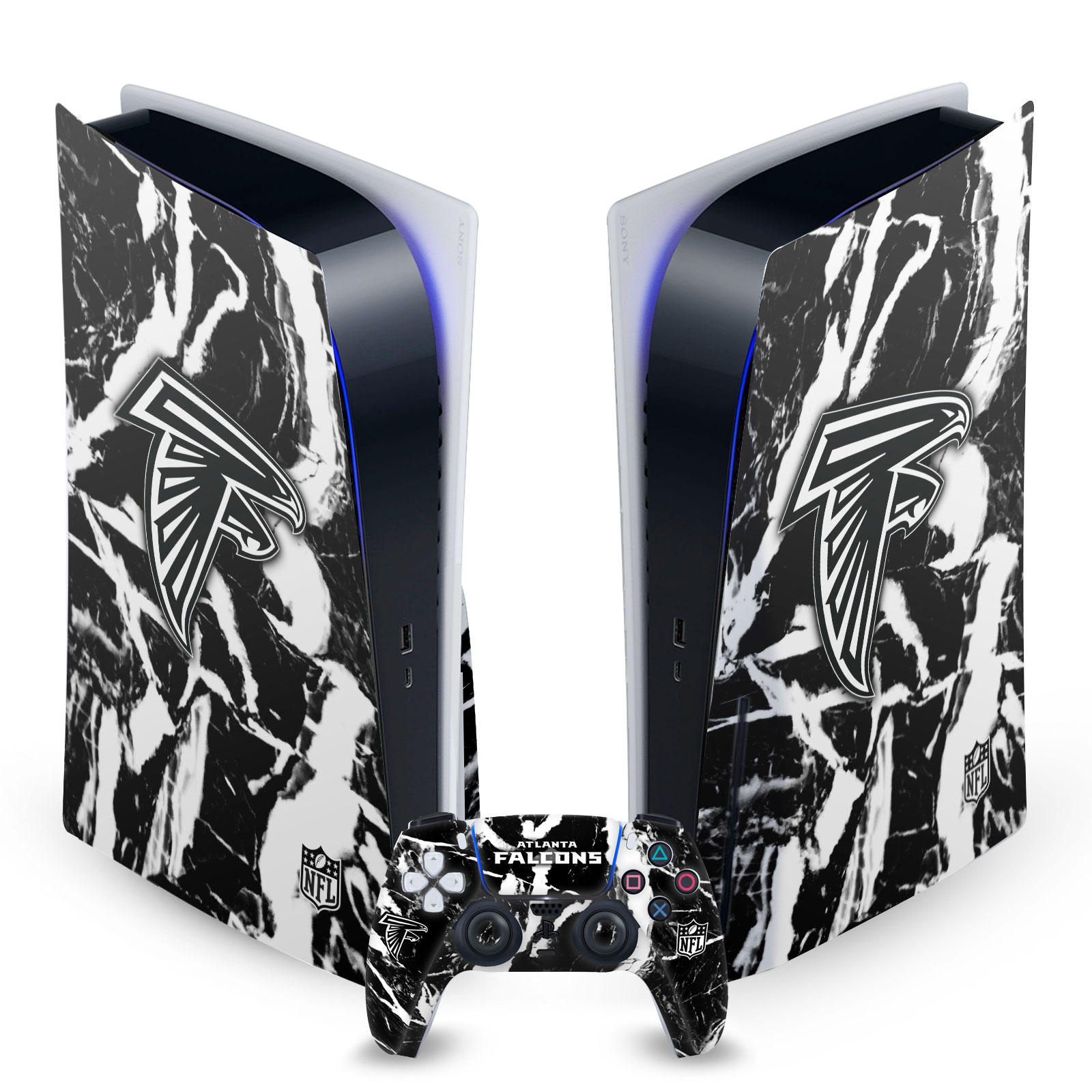 OFFICIAL NFL ATLANTA FALCONS VINYL SKIN DECAL FOR SONY PS5 DISC EDITION BUNDLE