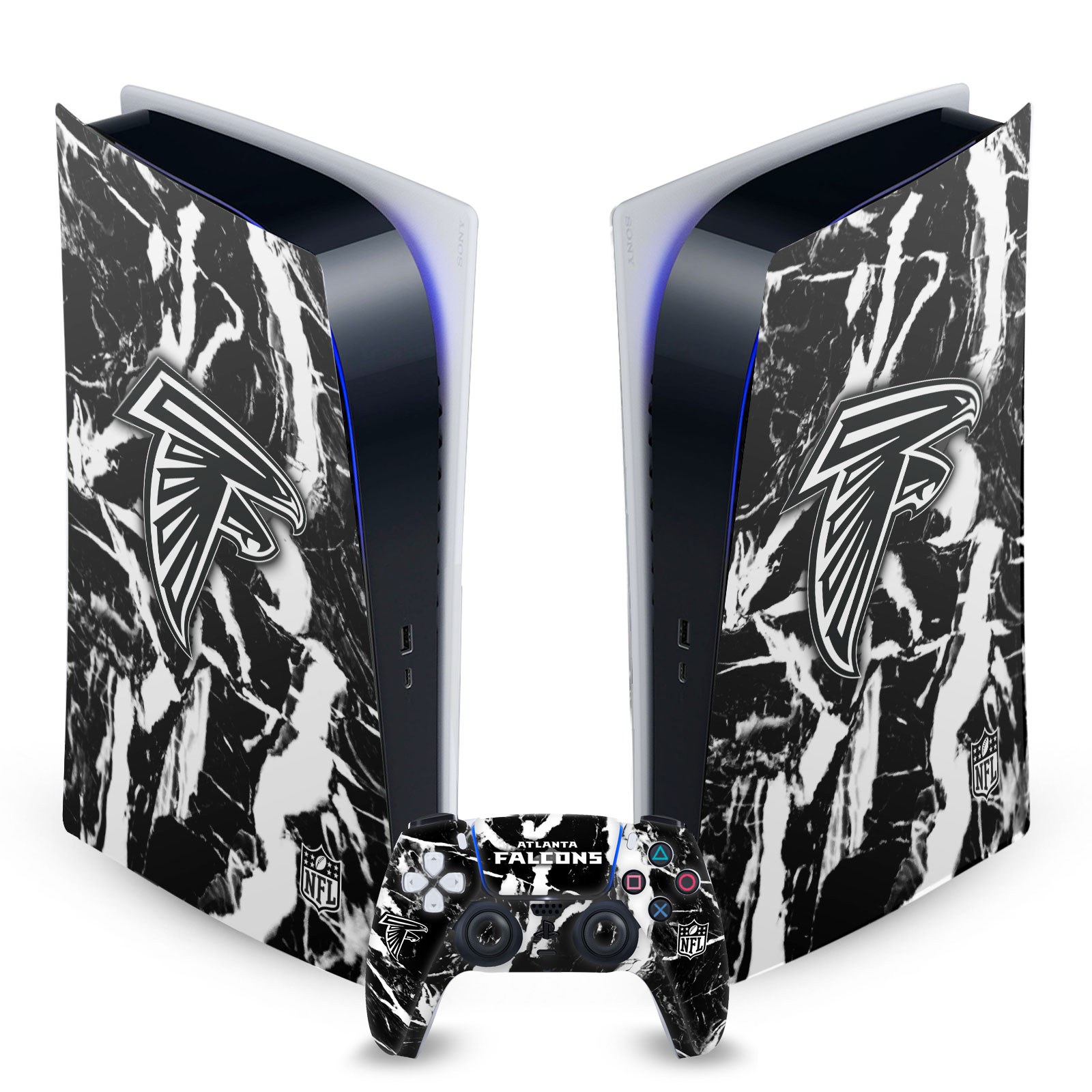 OFFICIAL NFL ATLANTA FALCONS VINYL SKIN FOR SONY PS5 DIGITAL EDITION BUNDLE