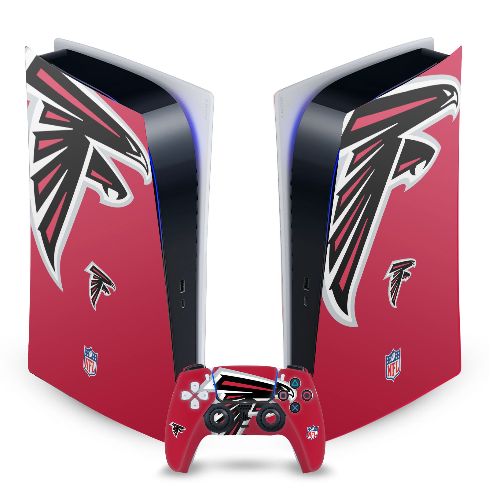 OFFICIAL NFL ATLANTA FALCONS VINYL SKIN FOR SONY PS5 DIGITAL EDITION BUNDLE