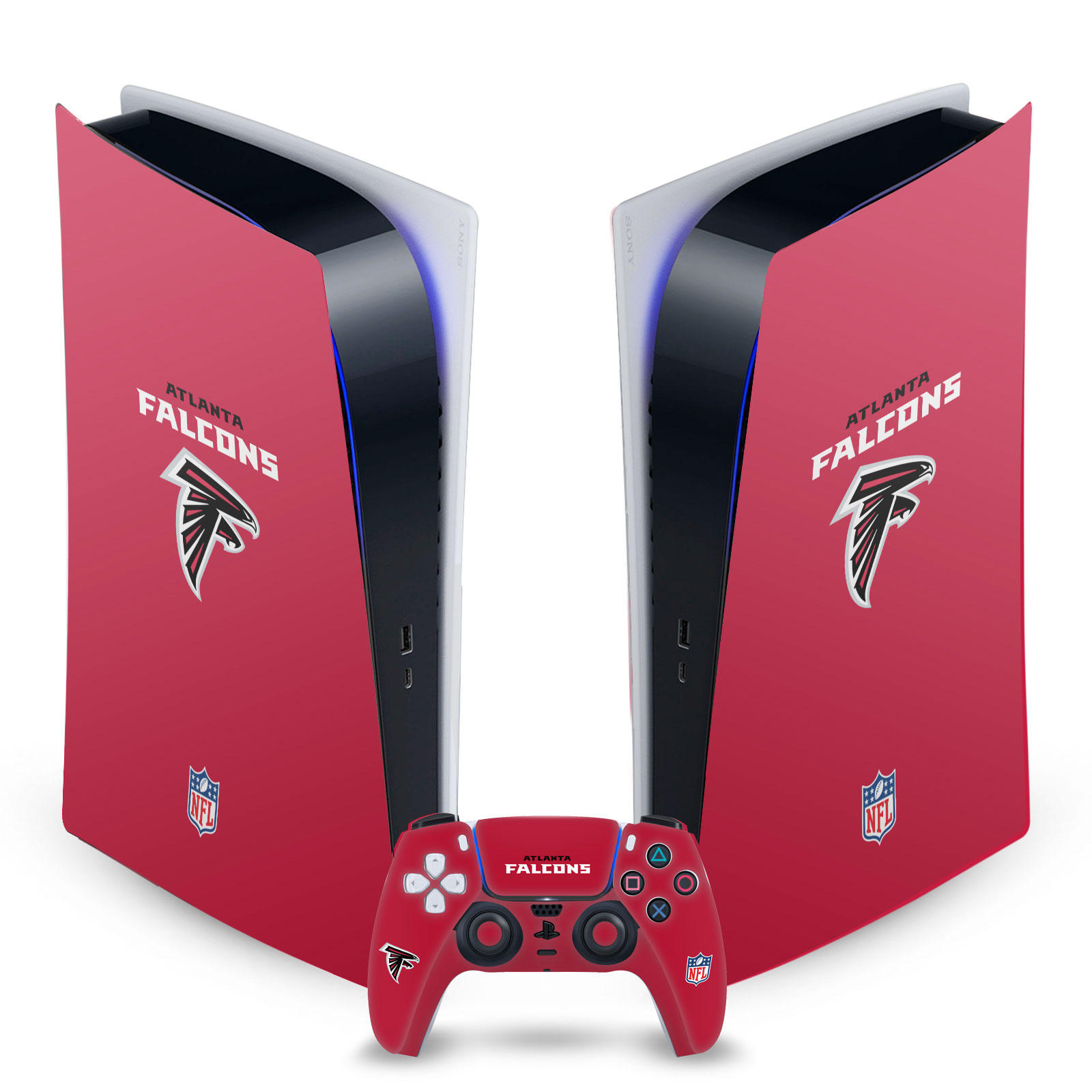 OFFICIAL NFL ATLANTA FALCONS VINYL SKIN FOR SONY PS5 DIGITAL EDITION BUNDLE