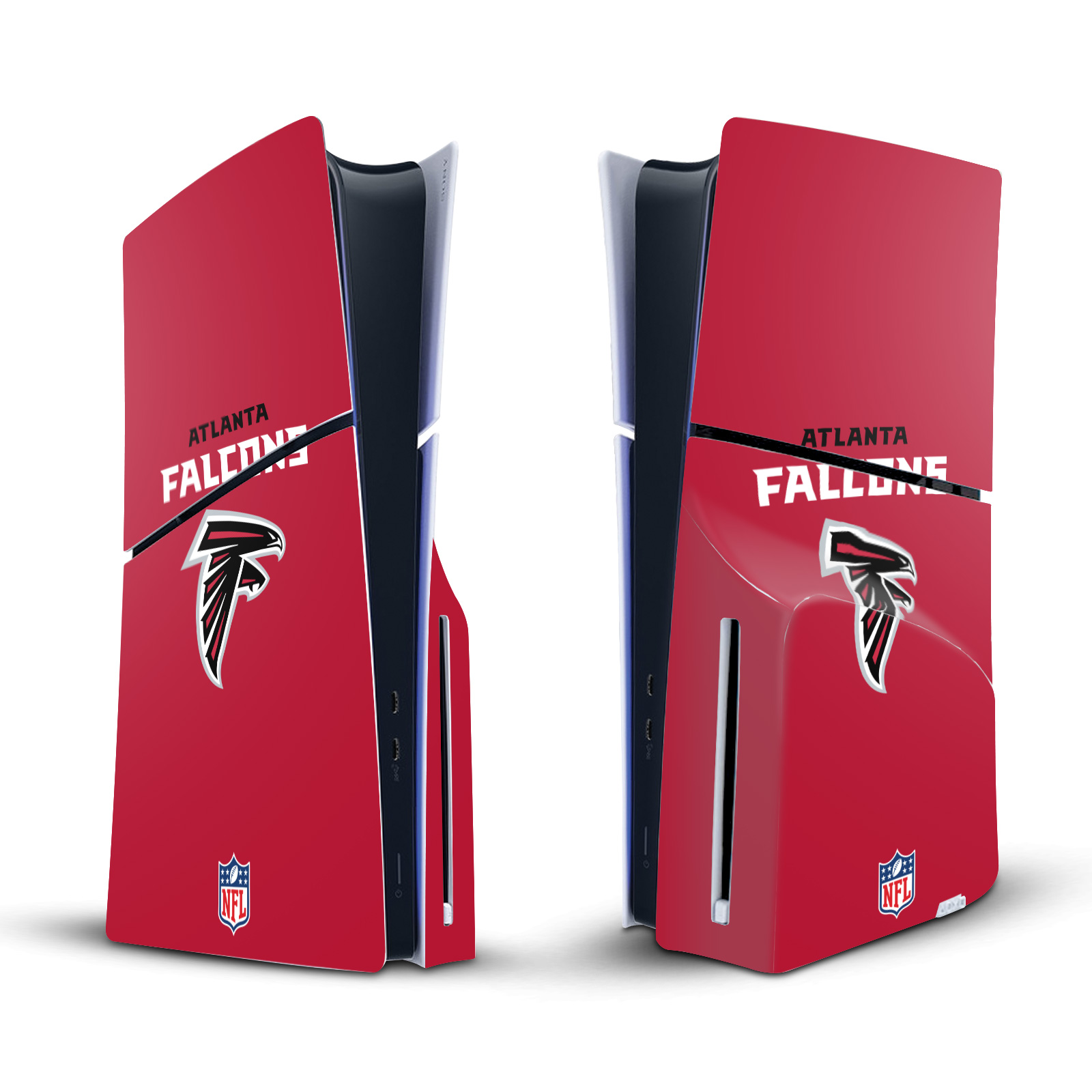 NFL ATLANTA FALCONS VINYL SKIN DECAL FOR SONY PS5 SLIM DISC EDITION CONSOLE