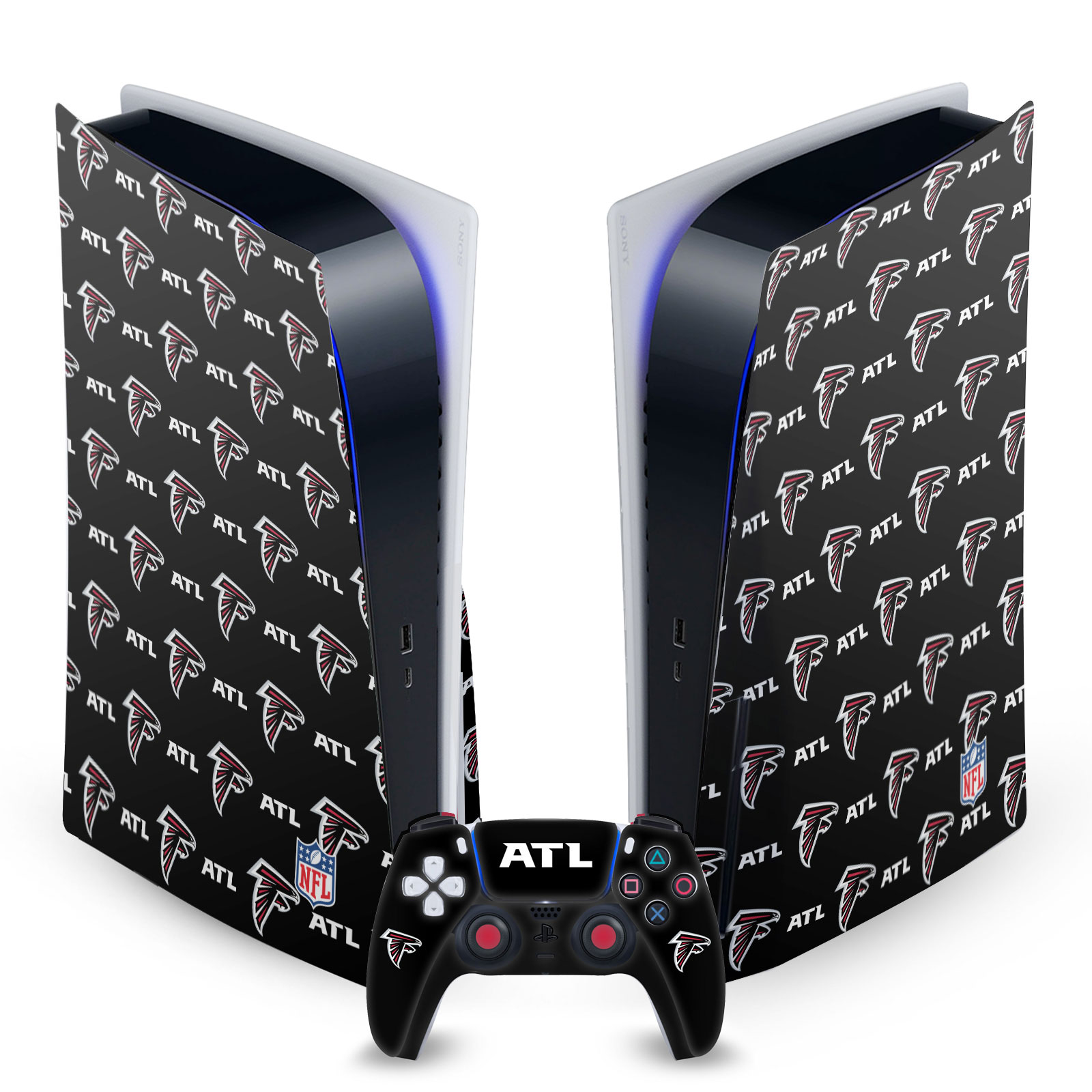 OFFICIAL NFL ATLANTA FALCONS VINYL SKIN DECAL FOR SONY PS5 DISC EDITION BUNDLE