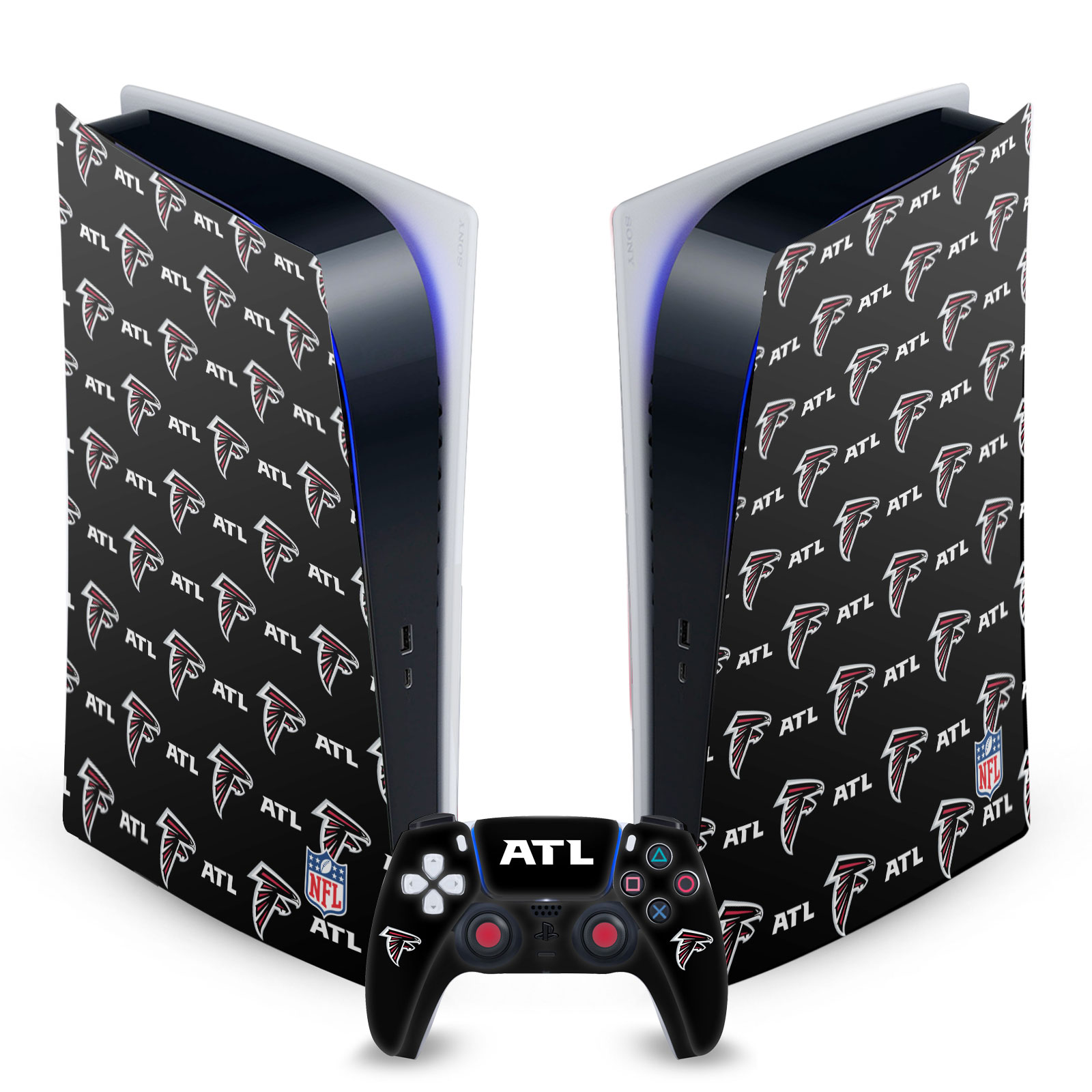 OFFICIAL NFL ATLANTA FALCONS VINYL SKIN FOR SONY PS5 DIGITAL EDITION BUNDLE