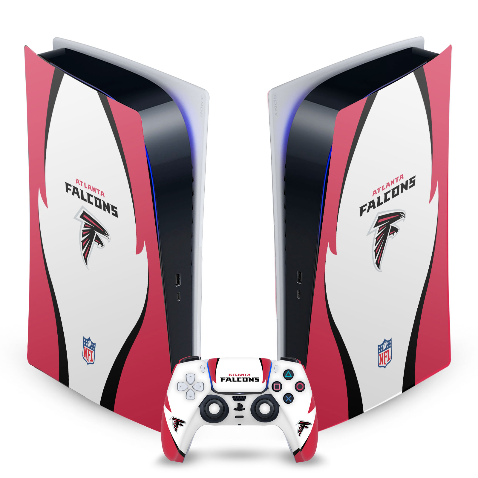 OFFICIAL NFL ATLANTA FALCONS VINYL SKIN FOR SONY PS5 DIGITAL EDITION BUNDLE