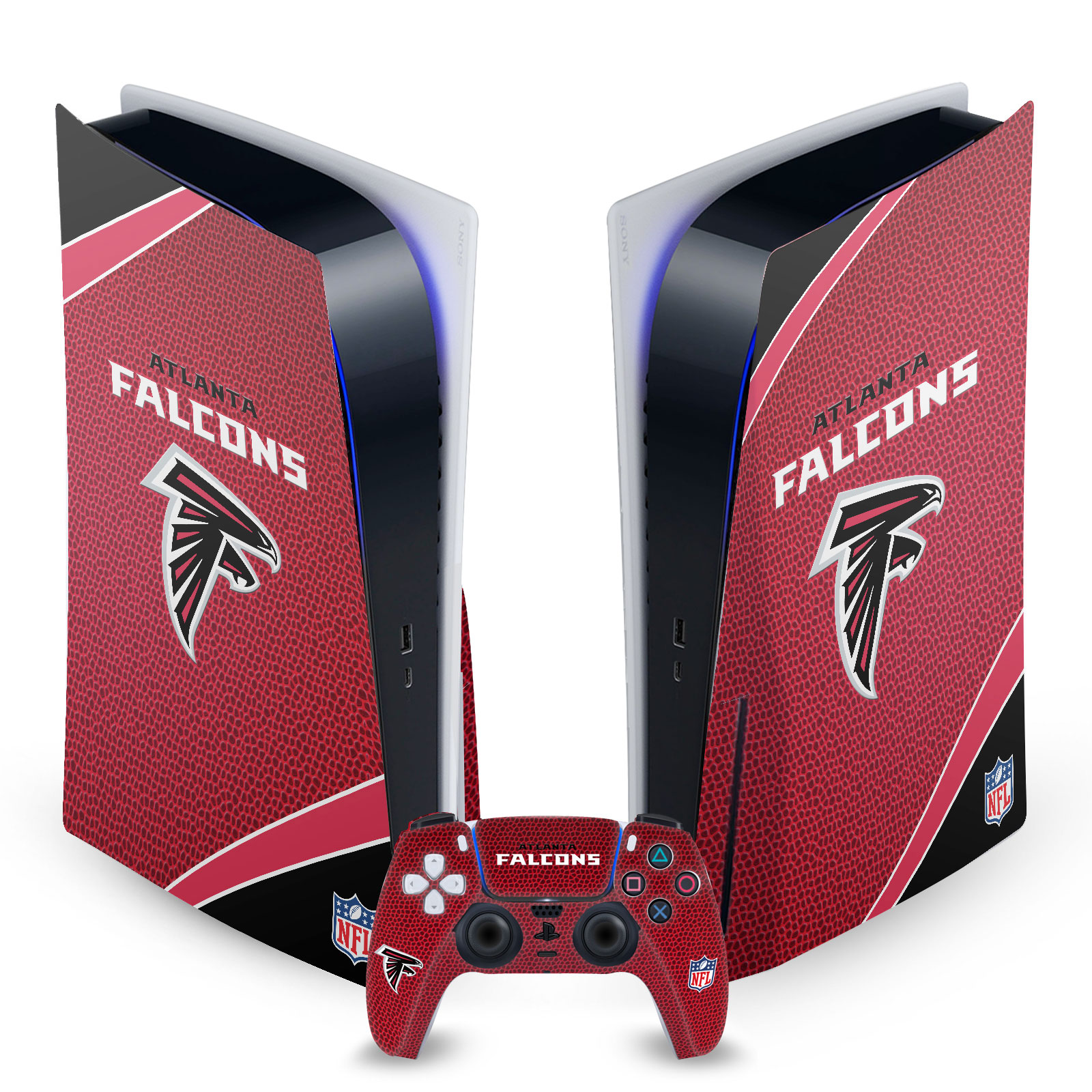 OFFICIAL NFL ATLANTA FALCONS VINYL SKIN DECAL FOR SONY PS5 DISC EDITION BUNDLE