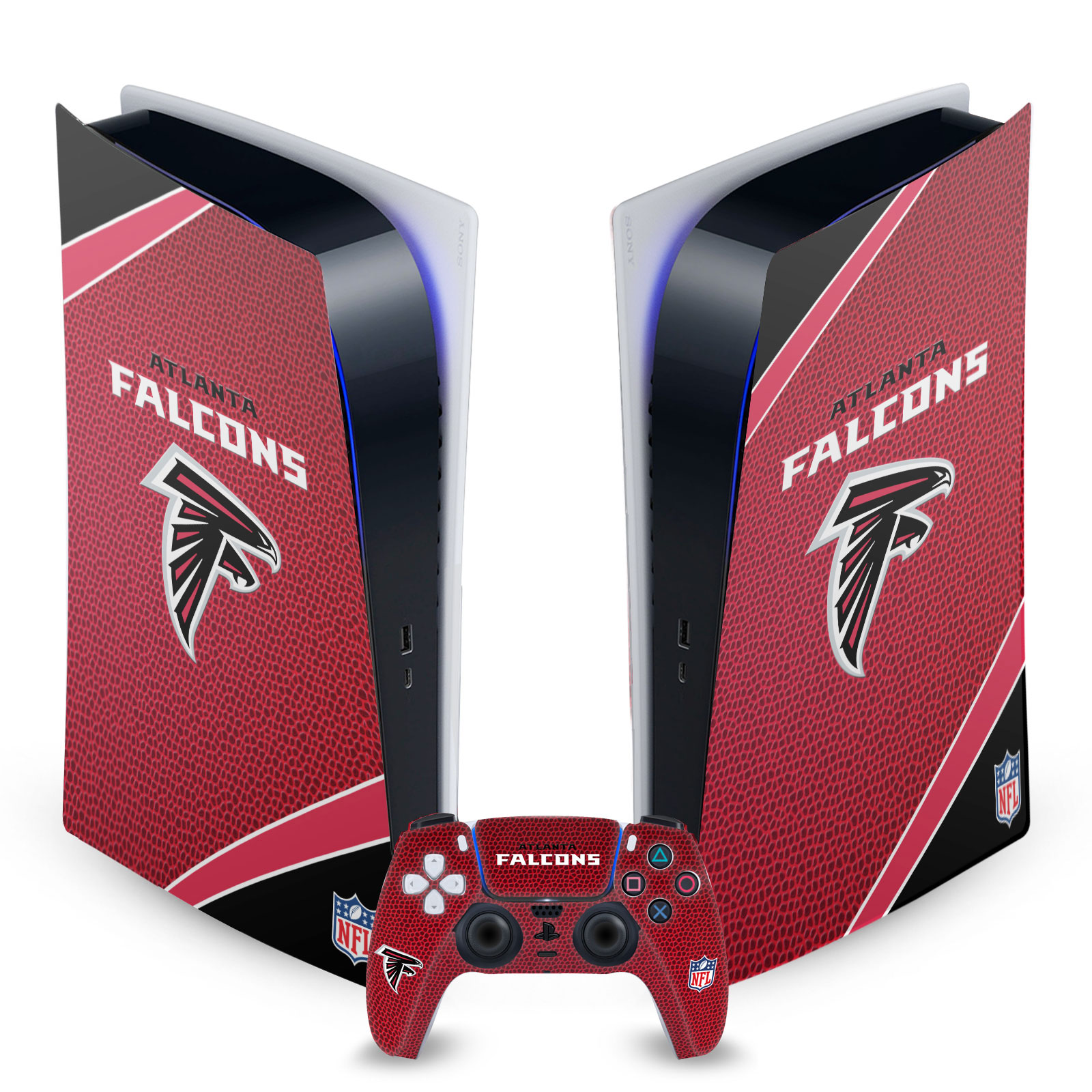 OFFICIAL NFL ATLANTA FALCONS VINYL SKIN FOR SONY PS5 DIGITAL EDITION BUNDLE