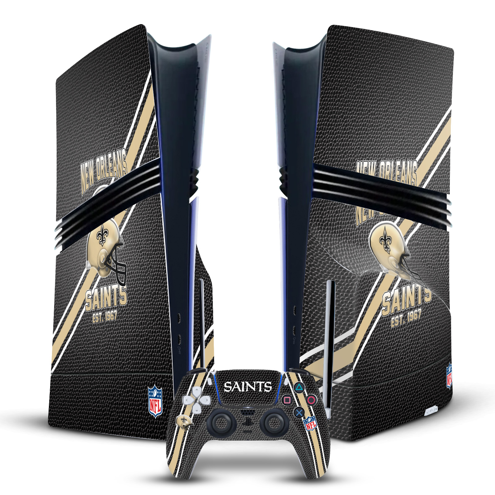 OFFICIAL NFL TEAM 2 VINYL SKIN FOR SONY PS5 PRO DISC EDITION BUNDLE