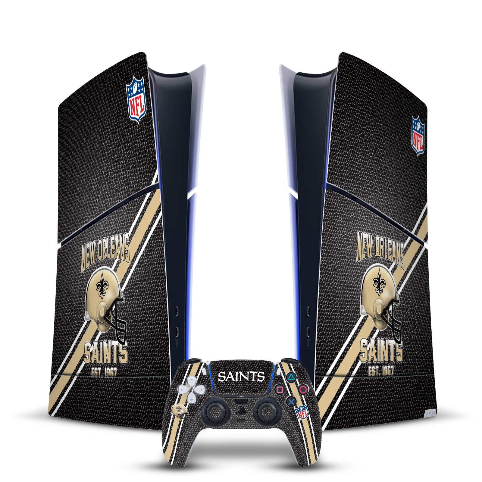 NFL TEAM 2 VINYL SKIN DECAL FOR PS5 SLIM DIGITAL EDITION CONSOLE & CONTROLLER