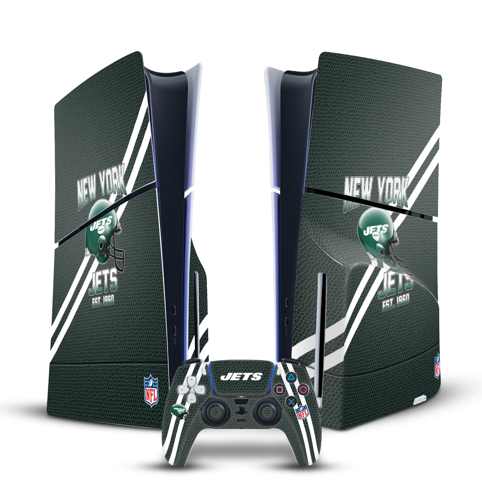 OFFICIAL NFL TEAM 2 VINYL SKIN DECAL FOR SONY PS5 SLIM DISC CONSOLE & CONTROLLER