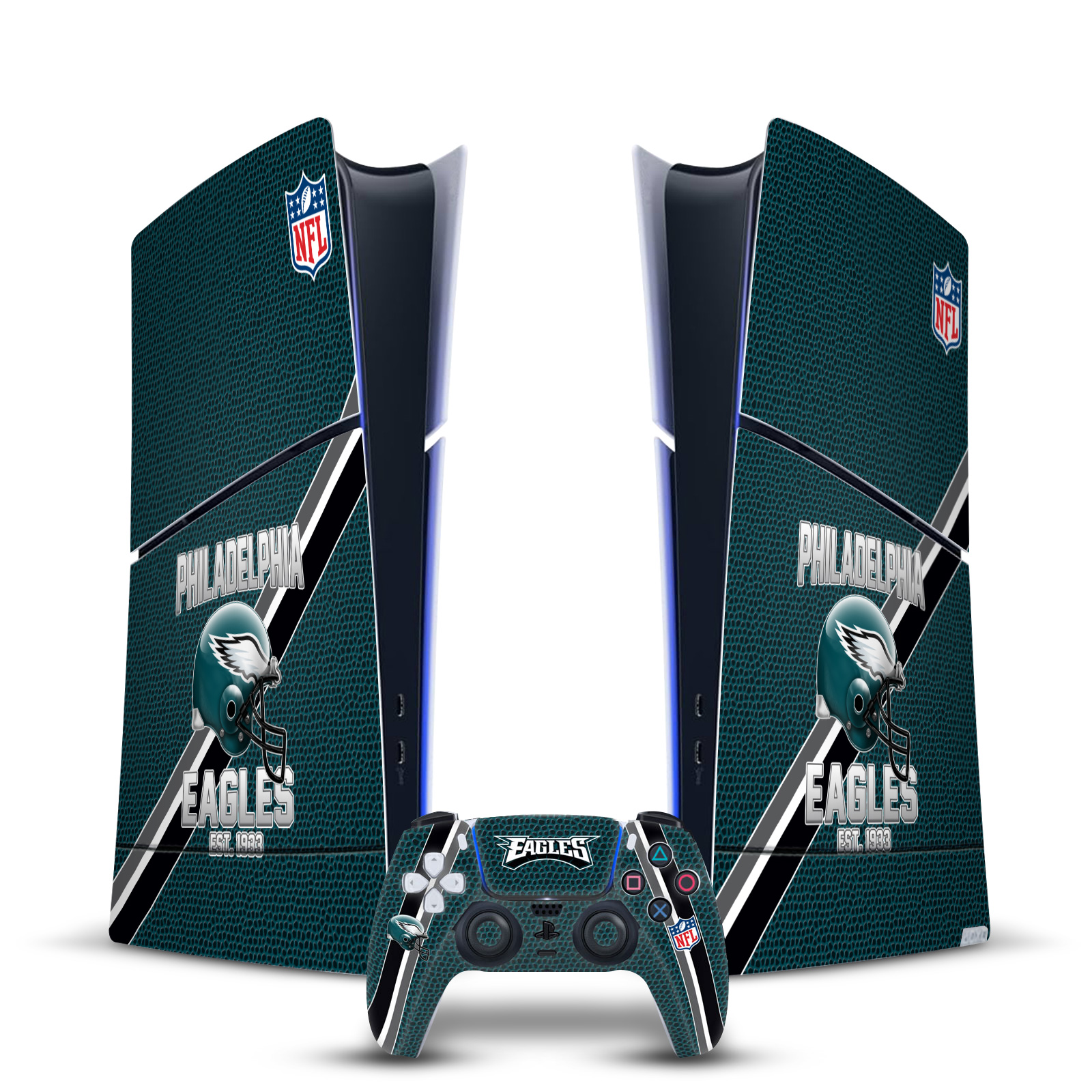 NFL TEAM 2 VINYL SKIN DECAL FOR PS5 SLIM DIGITAL EDITION CONSOLE & CONTROLLER