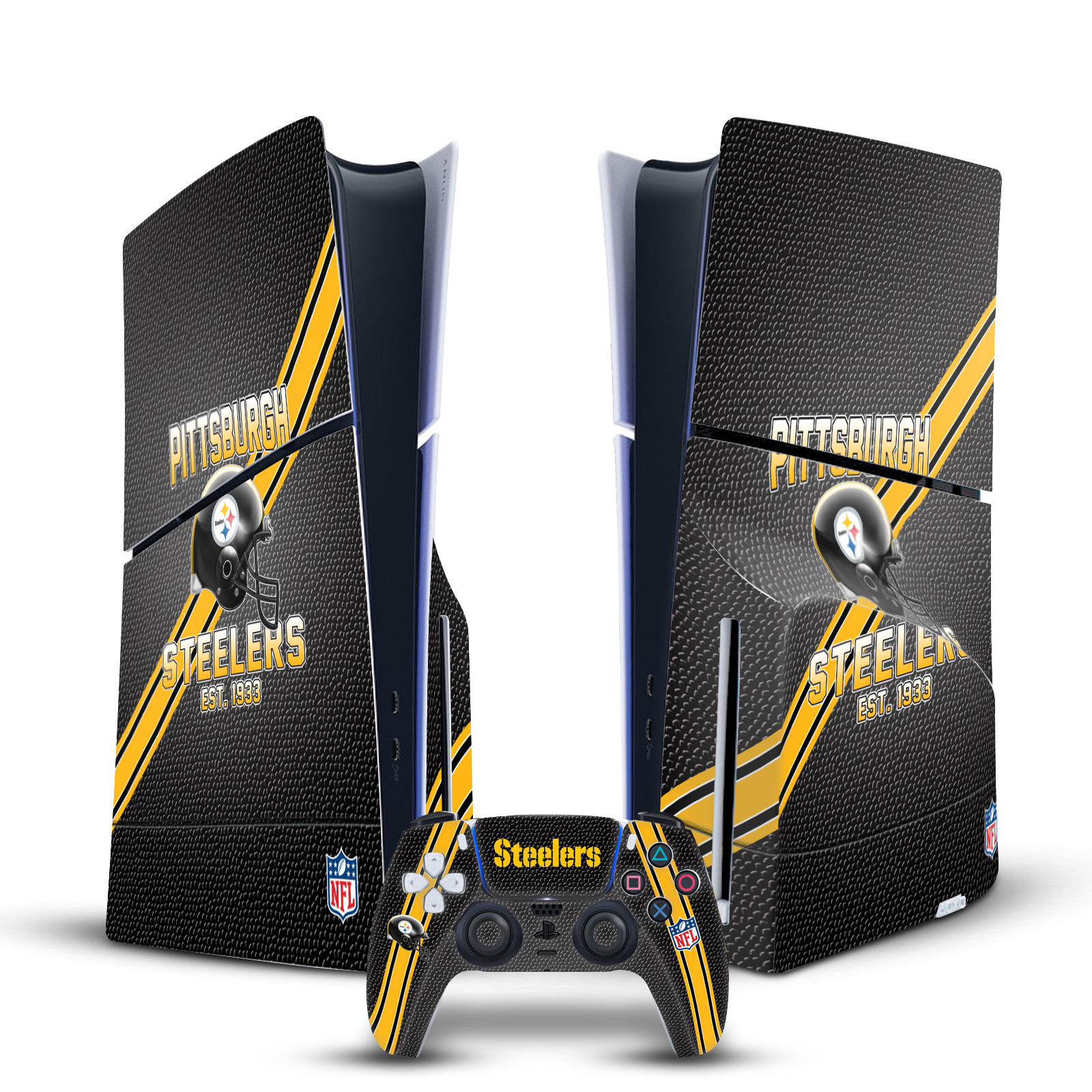 OFFICIAL NFL TEAM 2 VINYL SKIN DECAL FOR SONY PS5 SLIM DISC CONSOLE & CONTROLLER