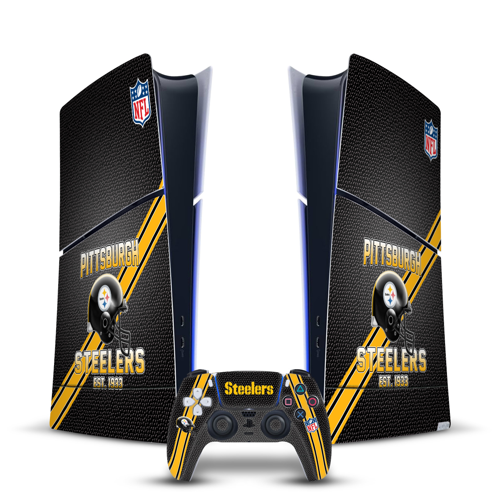 NFL TEAM 2 VINYL SKIN DECAL FOR PS5 SLIM DIGITAL EDITION CONSOLE & CONTROLLER