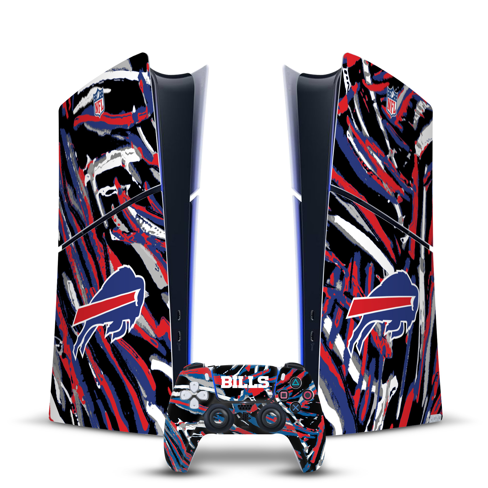 OFFICIAL NFL BUFFALO BILLS VINYL SKIN FOR PS5 SLIM DIGITAL CONSOLE & CONTROLLER