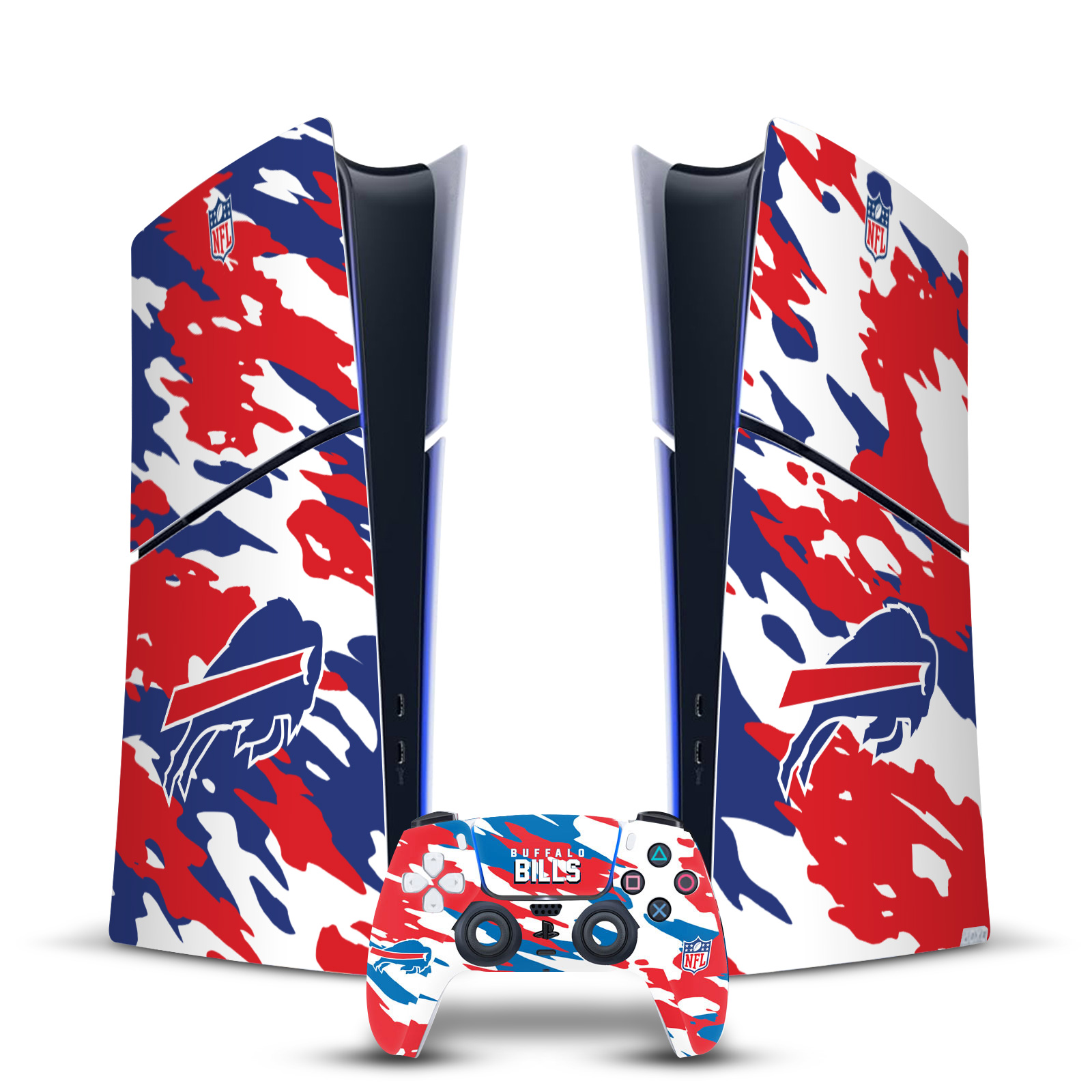 OFFICIAL NFL BUFFALO BILLS VINYL SKIN FOR PS5 SLIM DIGITAL CONSOLE & CONTROLLER