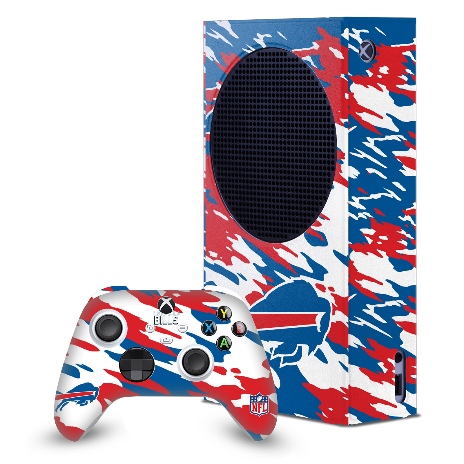 OFFICIAL NFL BUFFALO BILLS CONSOLE WRAP AND CONTROLLER SKIN FOR XBOX SERIES S