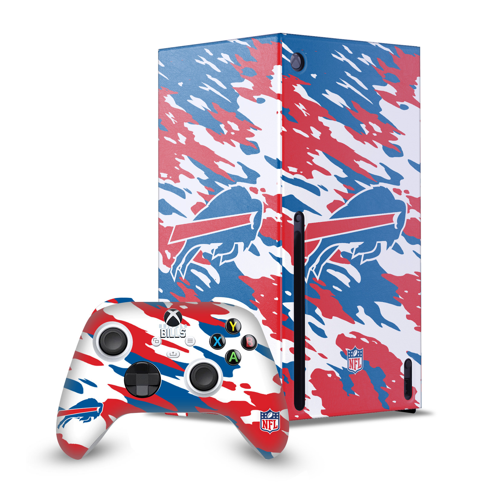 OFFICIAL NFL BUFFALO BILLS CONSOLE WRAP AND CONTROLLER SKIN FOR XBOX SERIES X