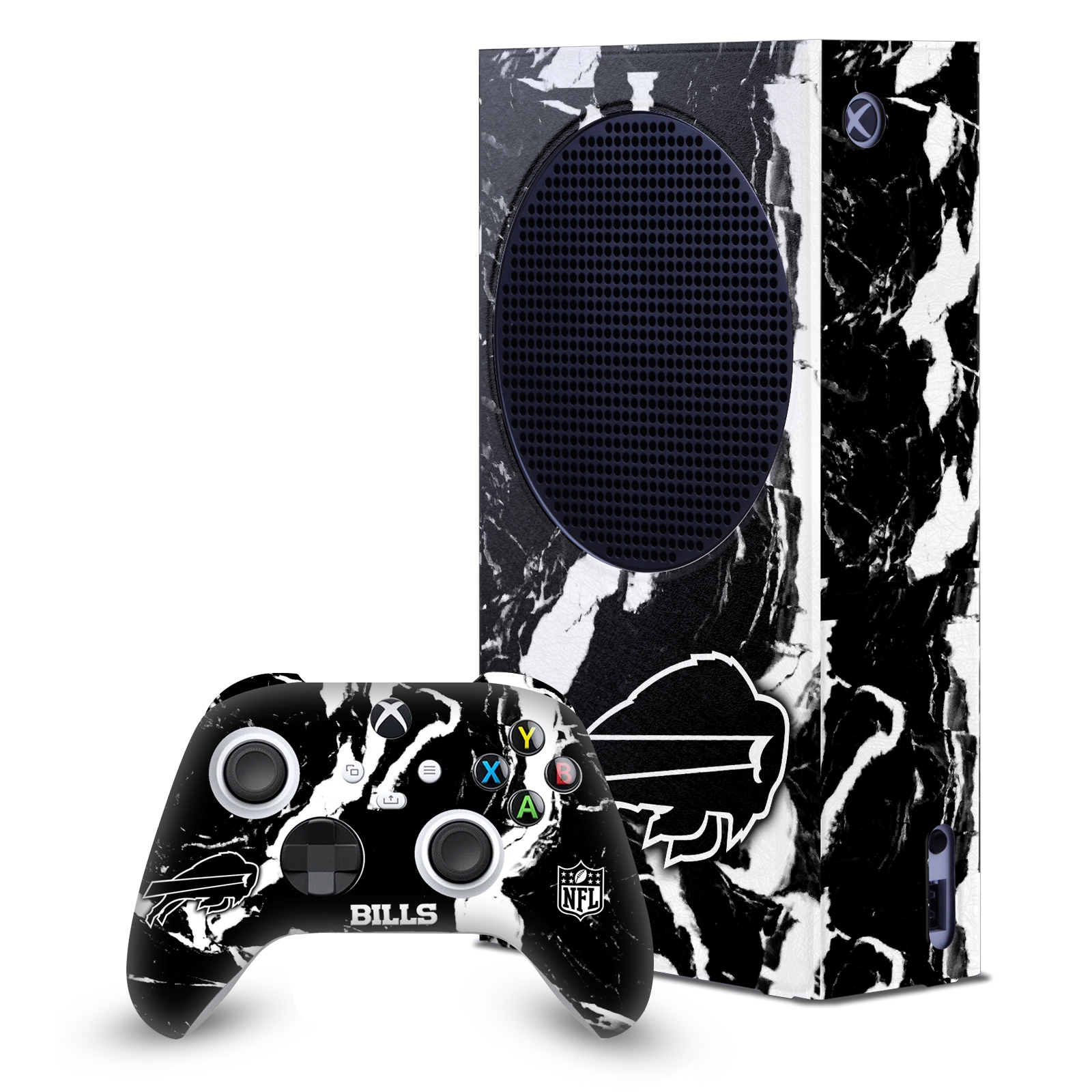 OFFICIAL NFL BUFFALO BILLS CONSOLE WRAP AND CONTROLLER SKIN FOR XBOX SERIES S