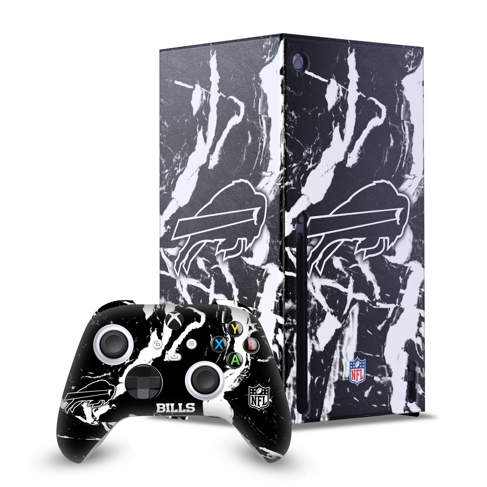 OFFICIAL NFL BUFFALO BILLS CONSOLE WRAP AND CONTROLLER SKIN FOR XBOX SERIES X