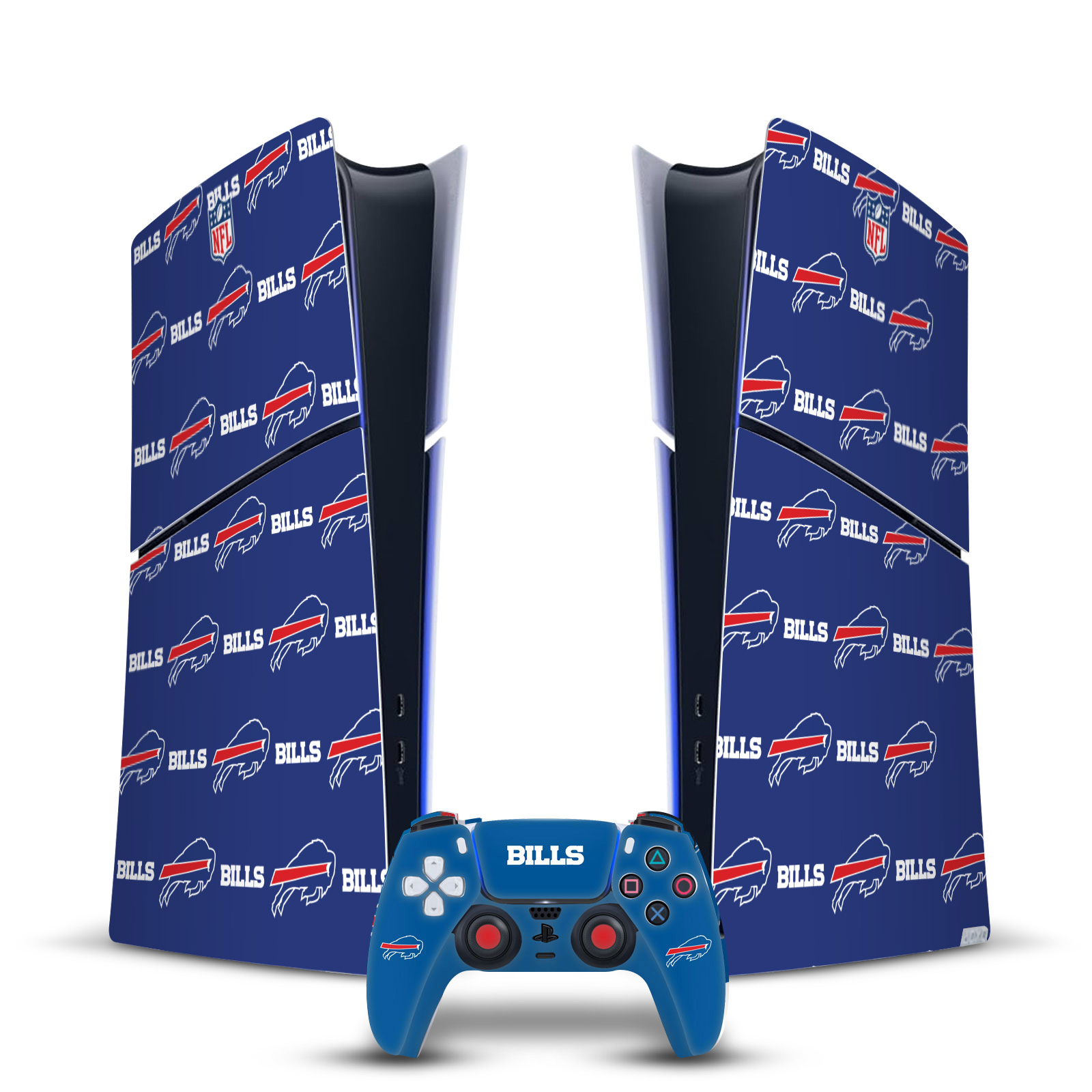 OFFICIAL NFL BUFFALO BILLS VINYL SKIN FOR PS5 SLIM DIGITAL CONSOLE & CONTROLLER